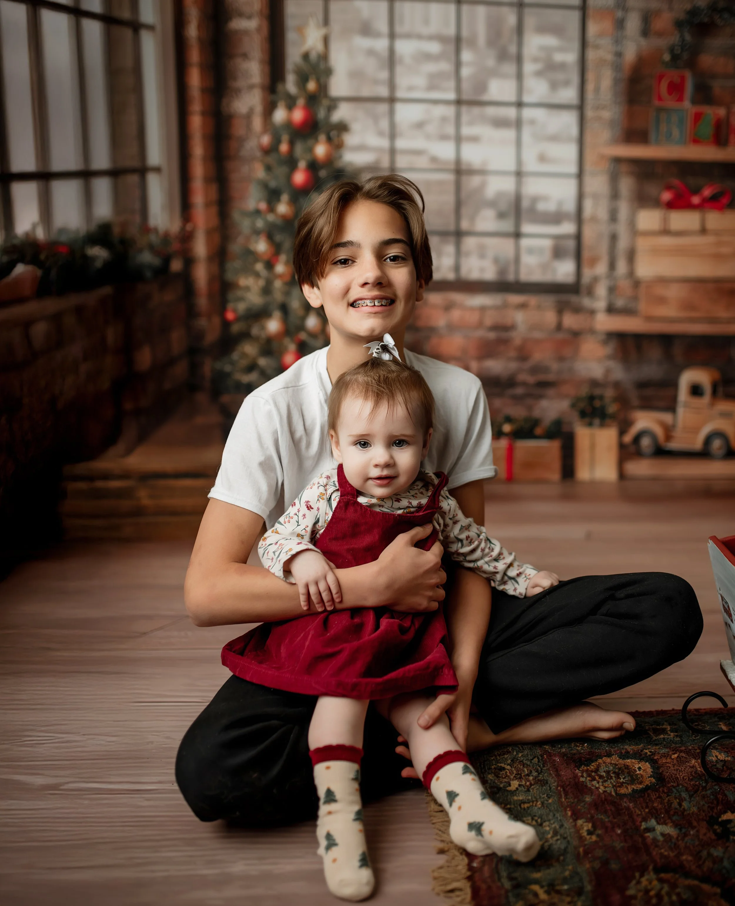 Children ready for their holiday photos in the Jamesville, NY studio
