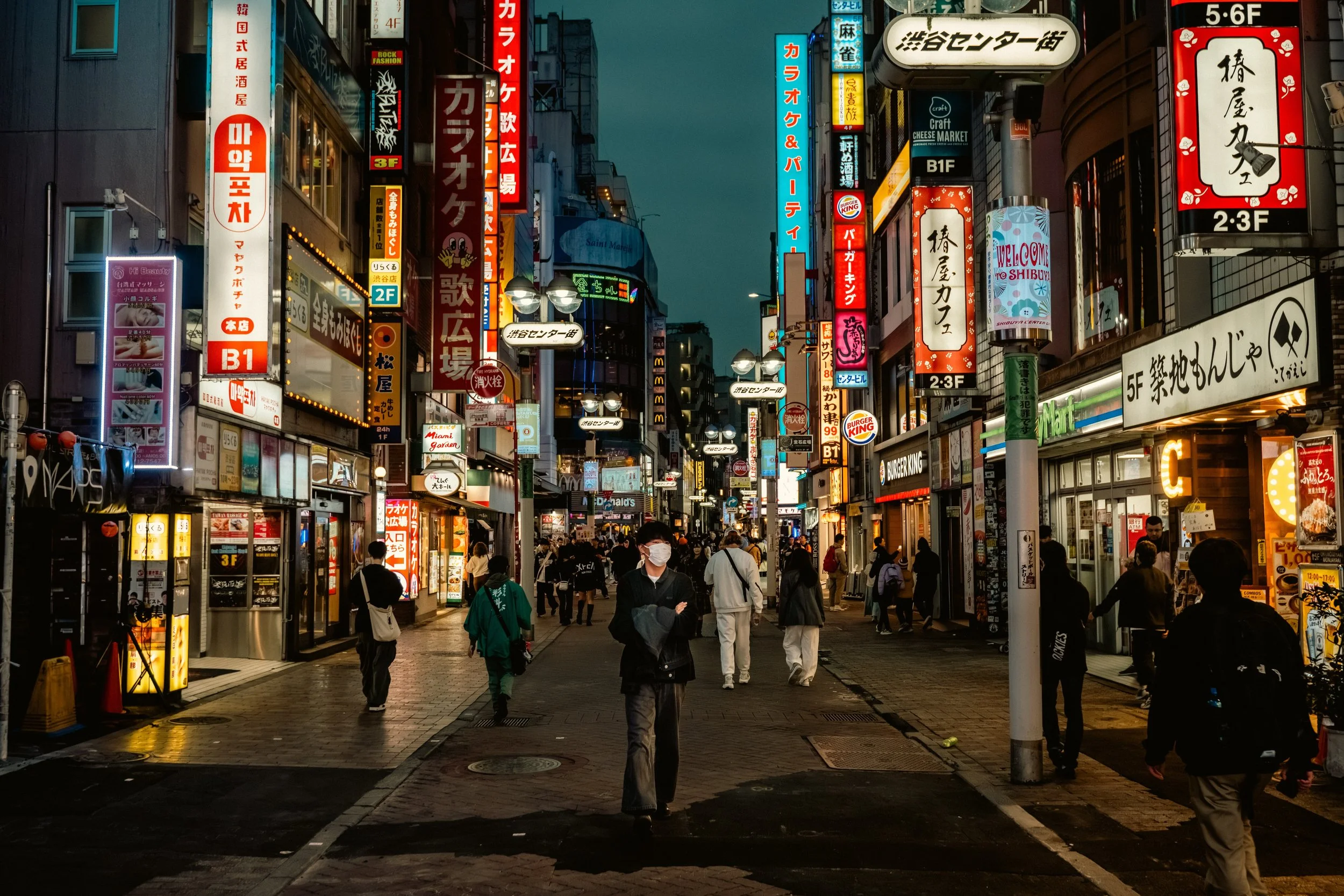 Tokyo at night photographed by Phil Silverberg
