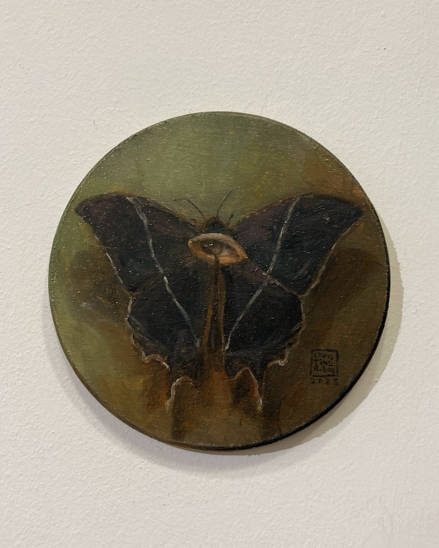 (Adopted) Metamorphs, Swallowtail Moth.
2023.
Oils on primed wooden panel
.
This mini painting finally found a home in the US. Thank you to the collector and @mrlimsshopofvisualtreasures . There&rsquo;s still another mini Metamorphs left in this seri