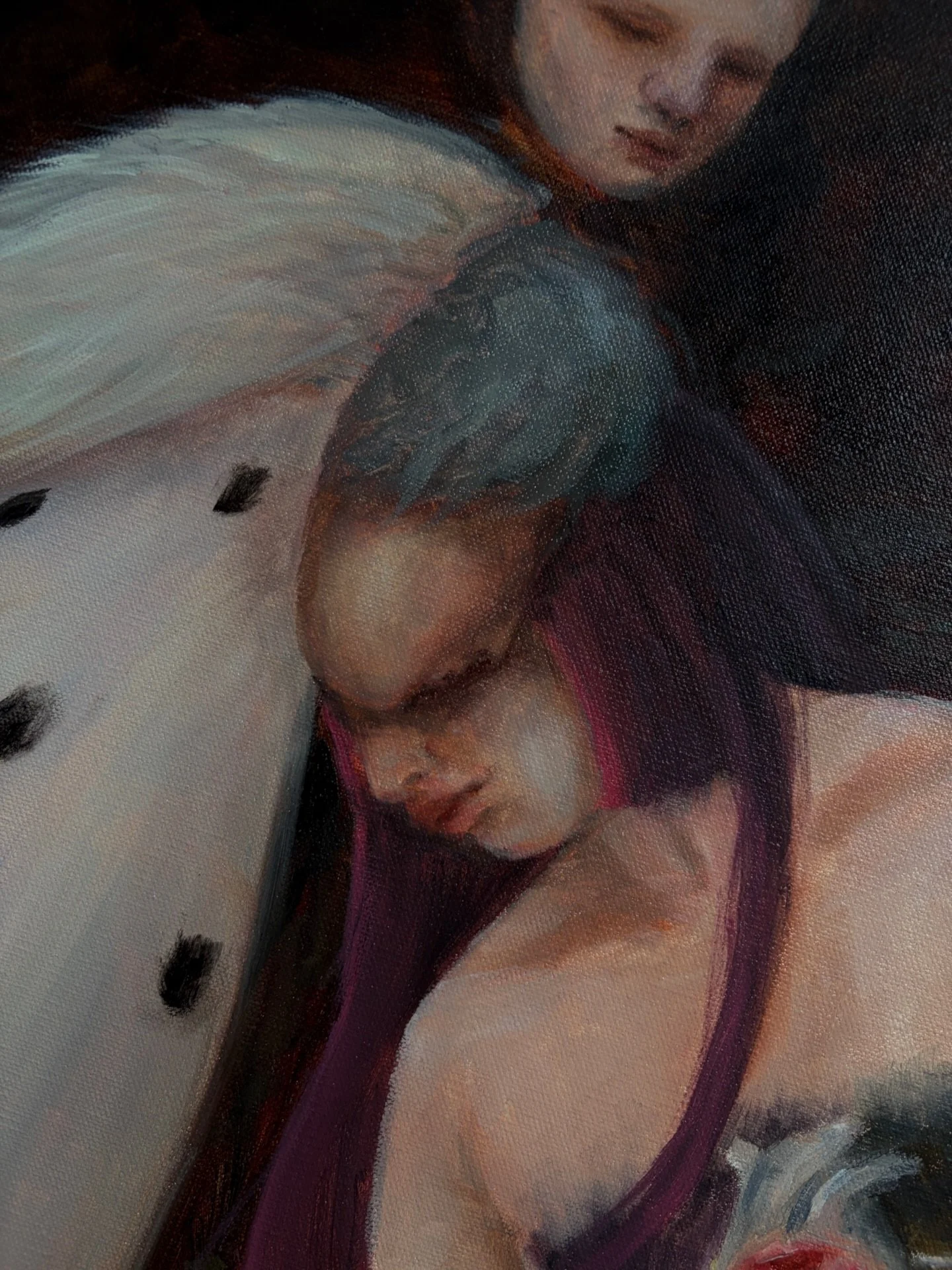 Sneak peek of a small bit of my piece for A Fools&rsquo; Dialogue. For Fools group show this year, each artist had to select an artwork from a French artist from the 1800s and early 1900s to reference from. A little bit of D&eacute;j&agrave; vu coz I