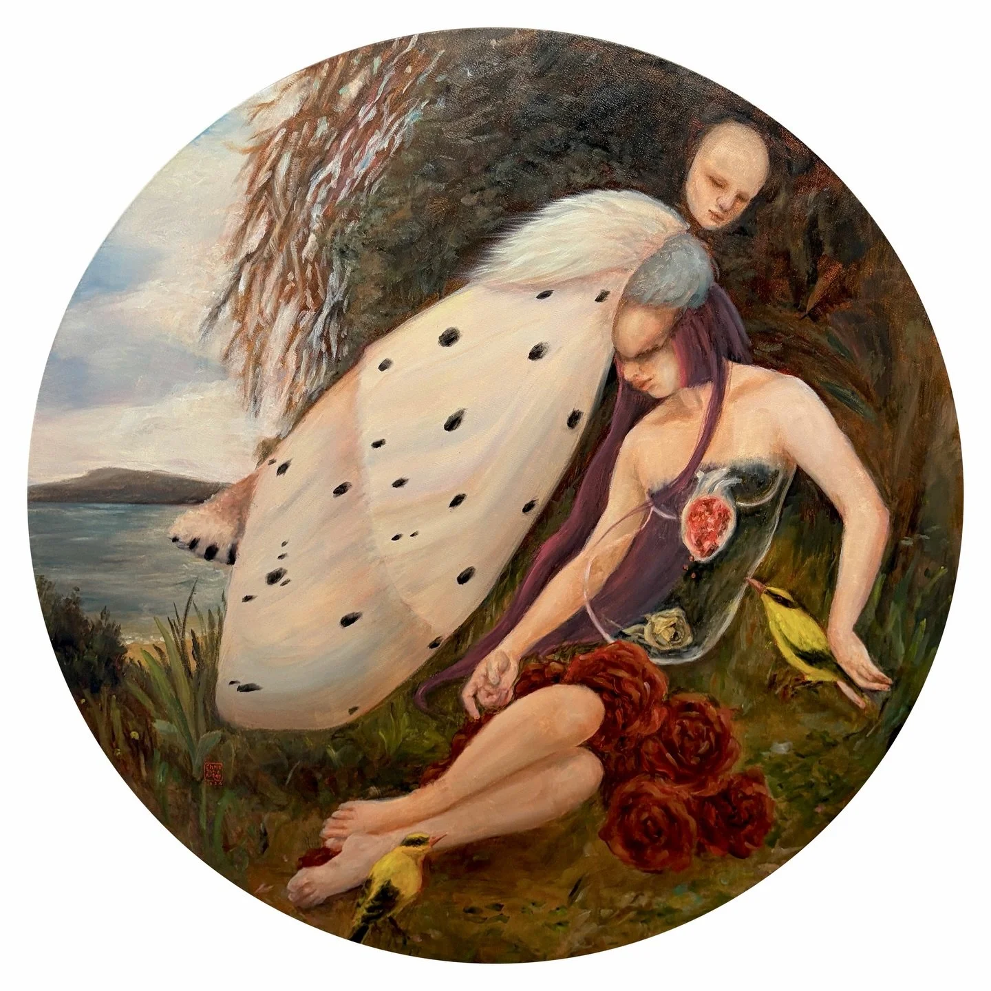 Flora&rsquo;s Zephyr
Acrylics and oils on stretched canvas
100cm

Who would have known that this theme would come up again. 3 years ago, I joined The Portrait Show 11: Beyond Original by Modern Eden art gallery and we were required to choose a famous