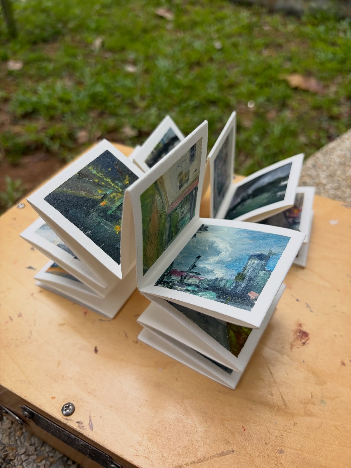 Pleinairpril 2026. 
Oils on Arches paper.
Each strip is 6cm x 90cm. (Long format this time round)

+ a log of the washi tapes that I had used and they will be for 2 other projects accompanying Pleinairpril 2026.
.
Some Reflections 
After this 6th yea