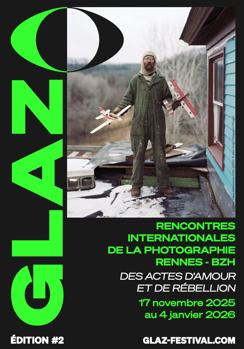 The exhibition was included in the 2025 Glaz Festival of Photography in Rennes, directed by Jean-Christophe Godet