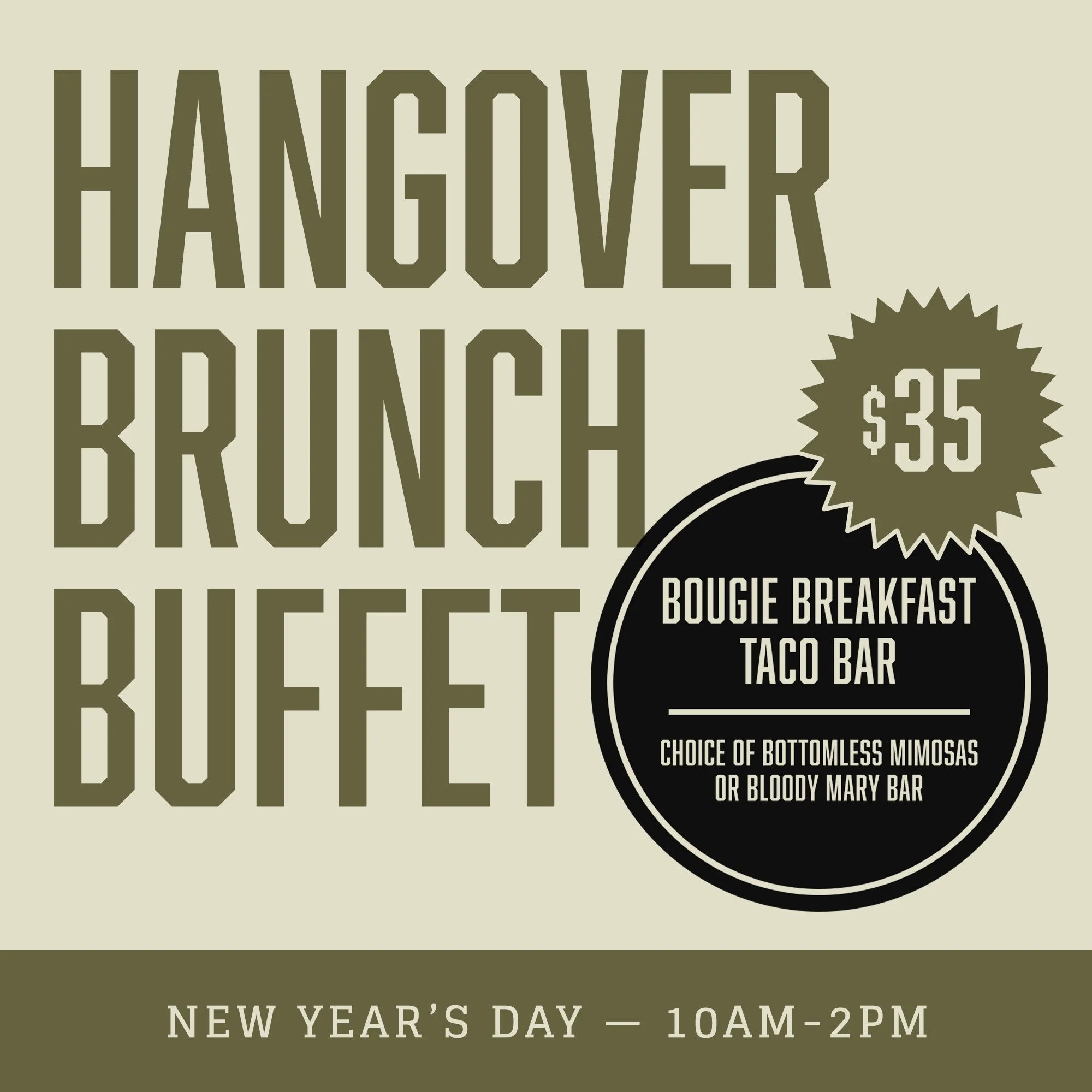 Hangover Bruch Buffet