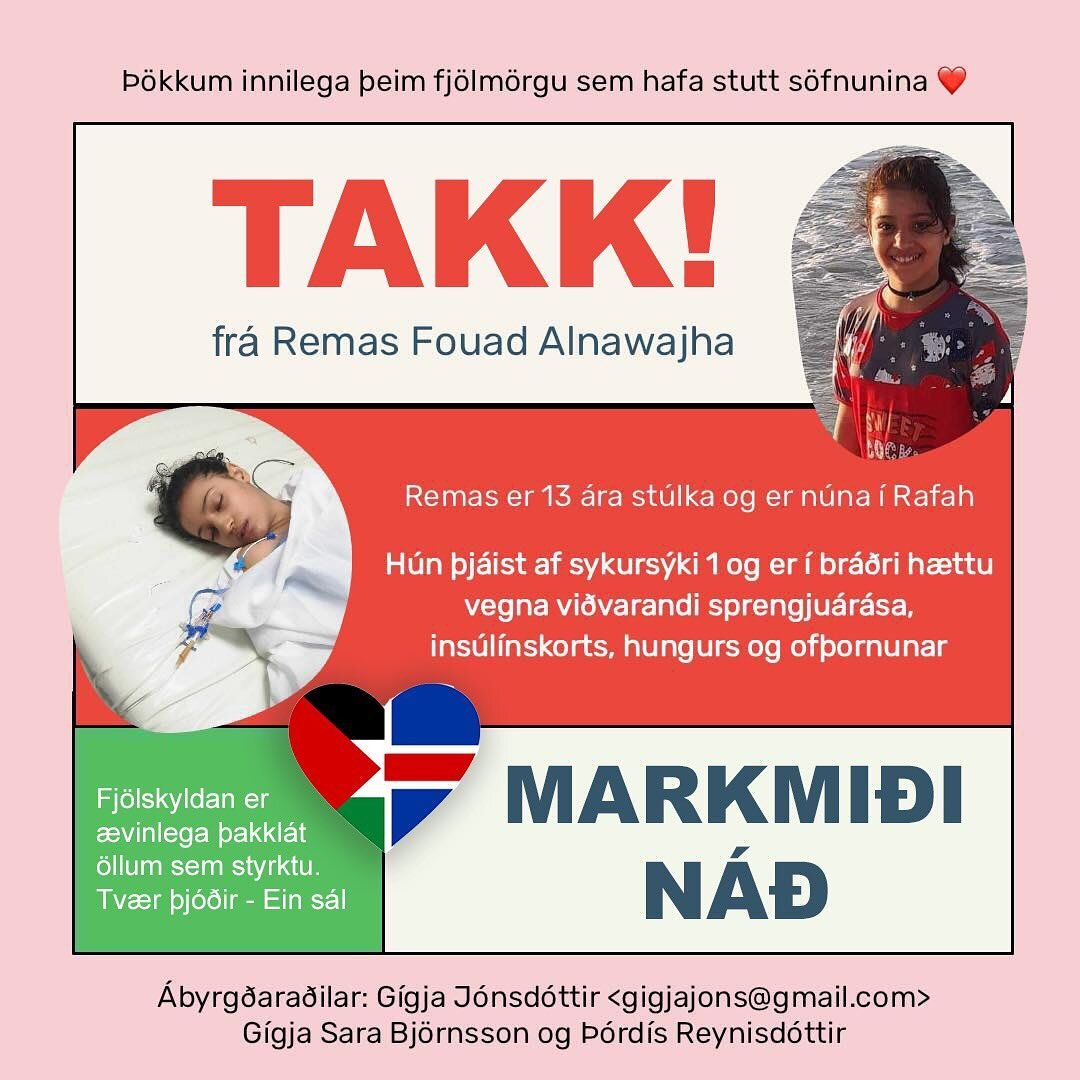 🥹 Takk takk takk ❤️ Thank you everyone who donated 👏 The goal has been reached 🎯 We&rsquo;ll keep you posted 🫶