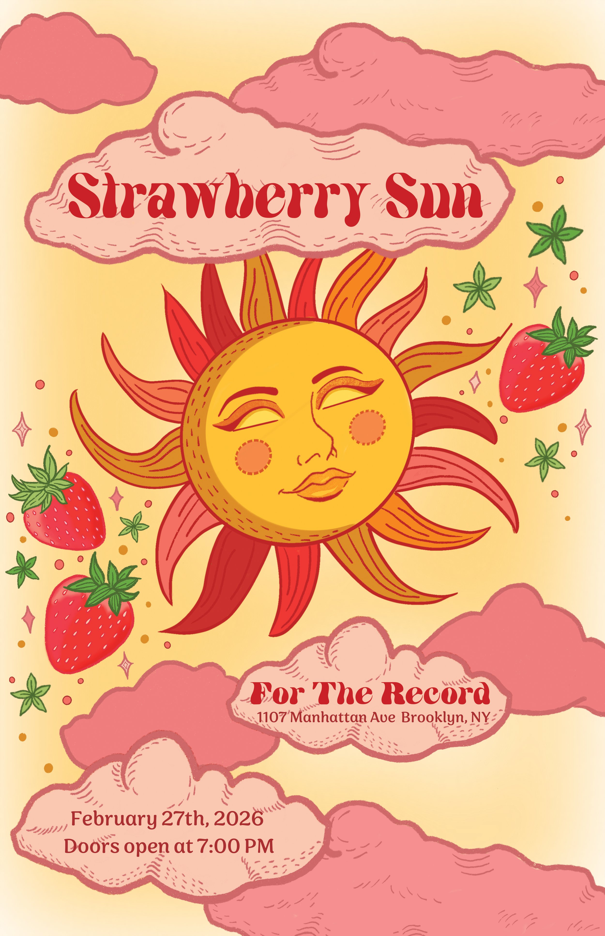 Strawberry Sun Band Concert Poster