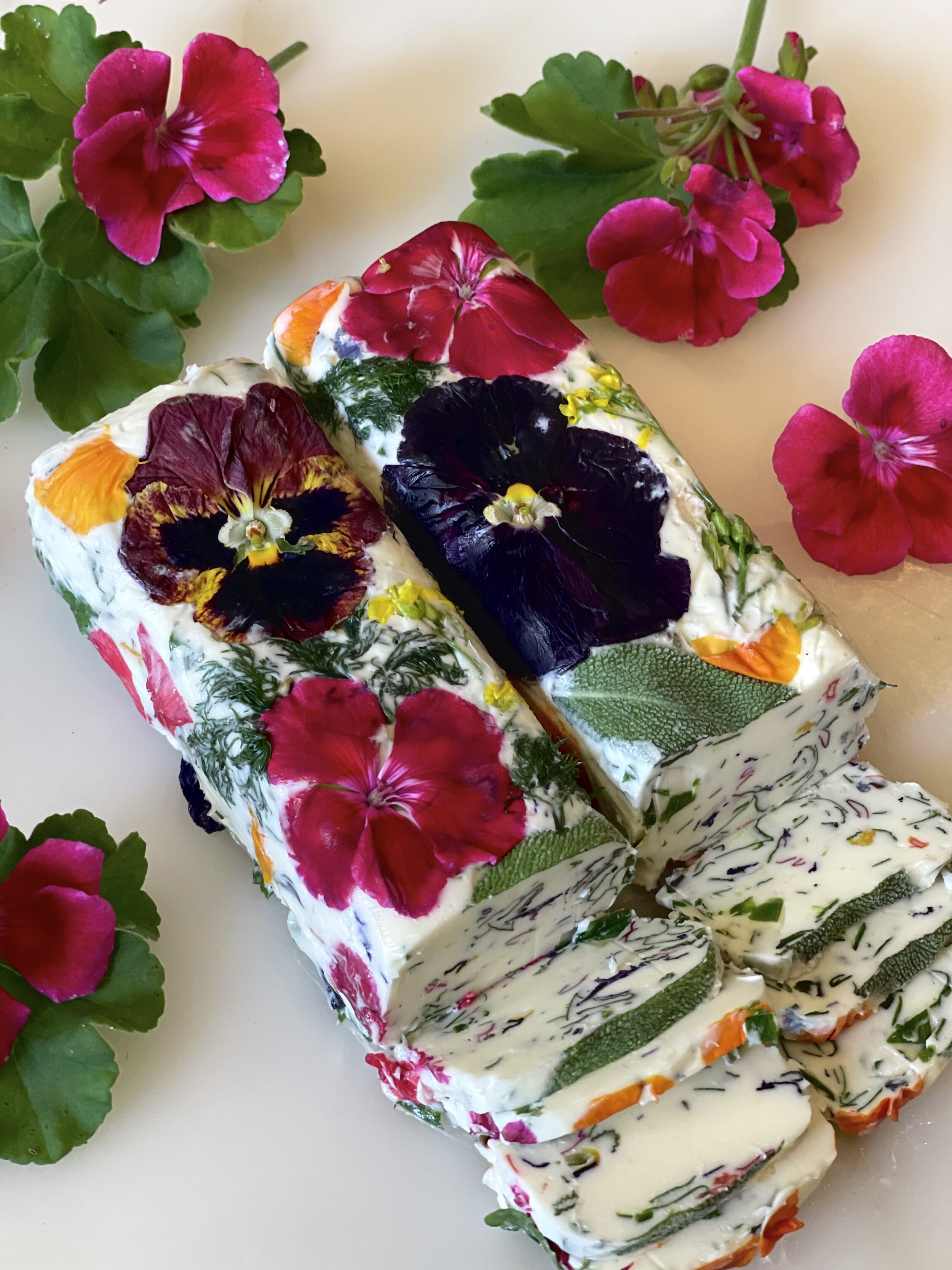Garden Herb Compound Butter with Edible Flowers — An Explorer's Kitchen