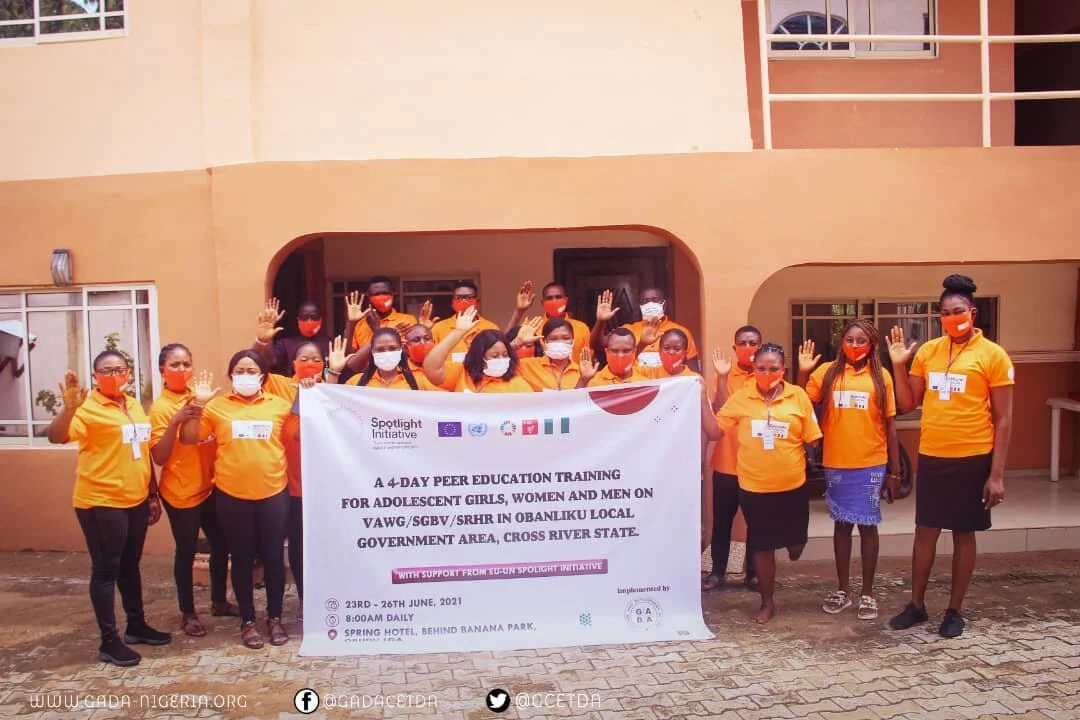 EU-UN Spotlight Initiative Cascade Training of Peer Educators on VAWG/SGBV/SRHR/HP for Adolescent Girls, Young Women &amp; Men in CRS