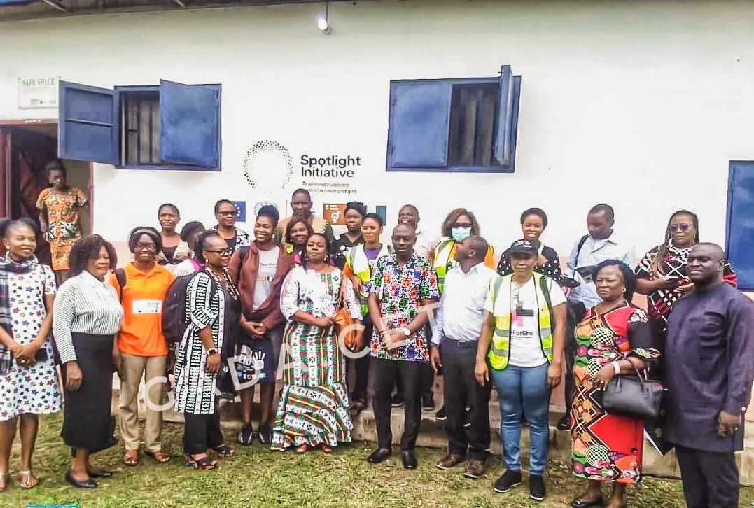 Federal Government and United Nations Joint Monitoring Team visit to the Safe Space at Government Secondary School, Henshaw town, Calabar, Nigeria.