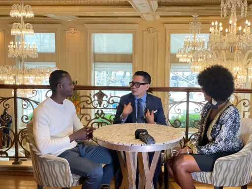 From left to right Johnny Desius, 
Freelance Model/Brooklyn College student, Mr. Quach Thai Cong, Imani Jones, CEO of Find Your ID NYC