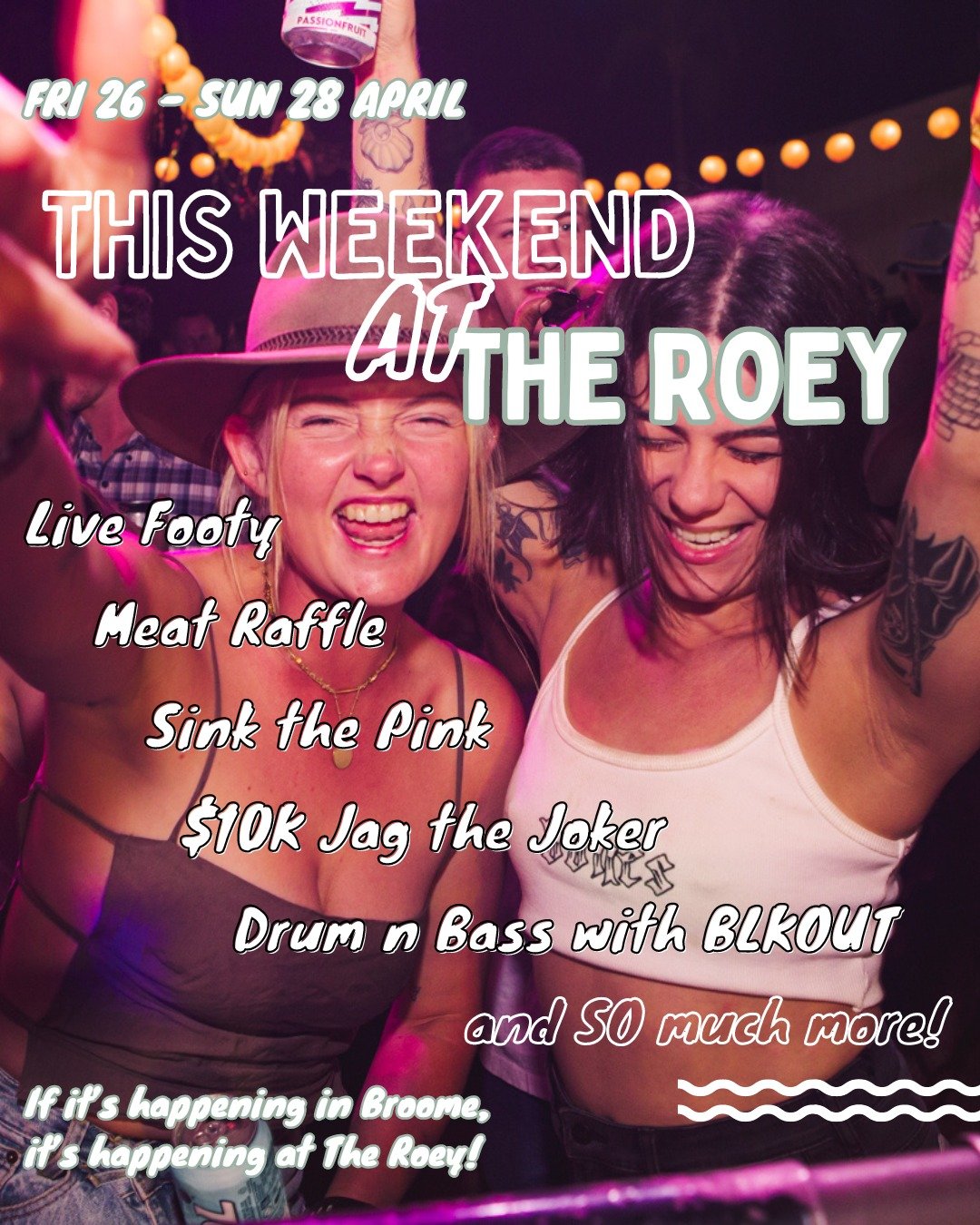 Awwwww yeah 🥳 show us your FriYAY faces!

It will come as no surprise that we have yet another huge weekend planned for you this week, because when it comes to the party, we just cant help ourselves 🤘🏽😝

FRI 26th 
🎱Sink the Pink, tickets from 3p