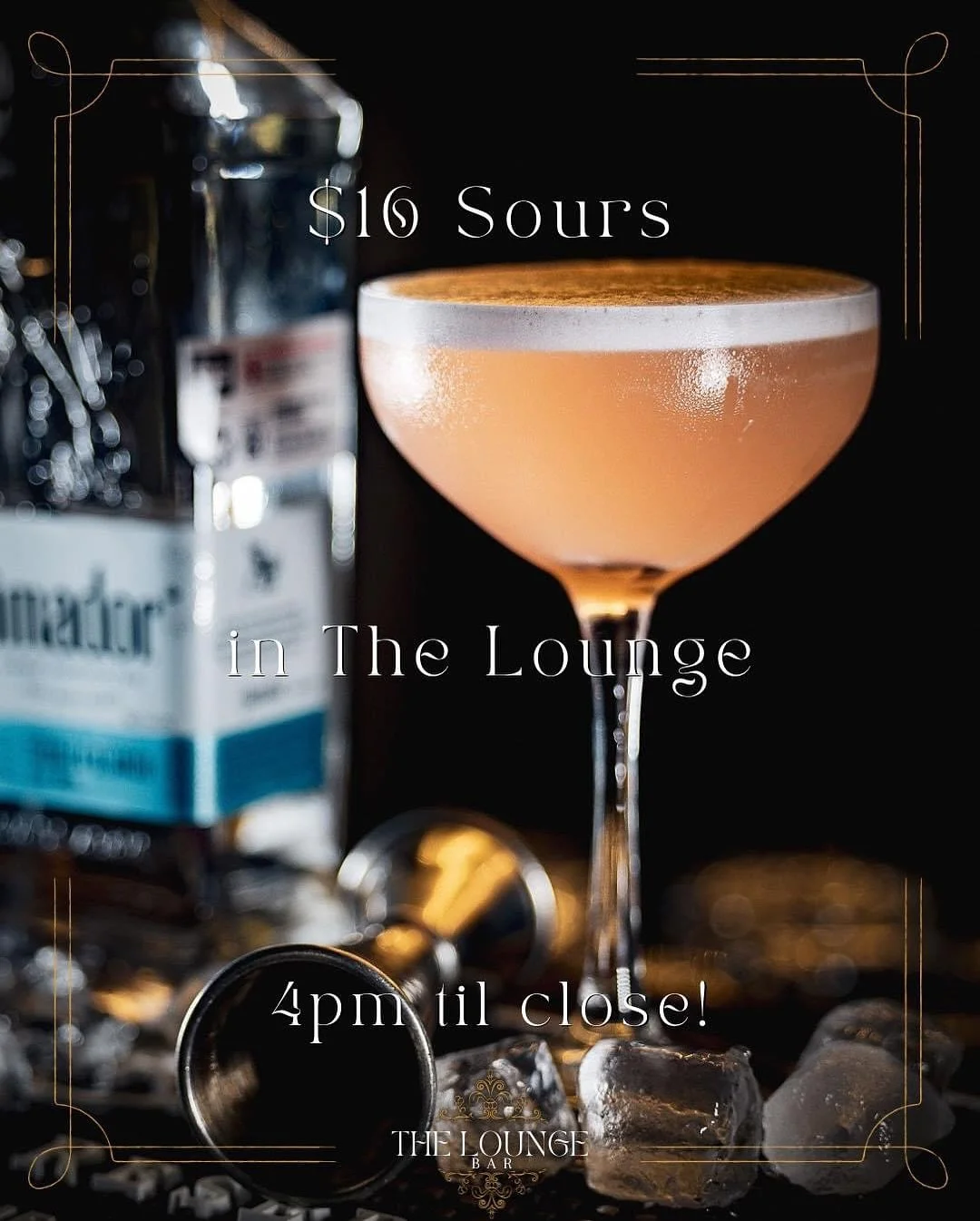 We are allllll about SOURS on Saturdays here at the Lounge 🙌🏽🍋

Stop by &amp; refresh yourself in the tastiest way possible with our whole sours menu only $16!

👉🏽 Amaretto Sour
👉🏽 Whisky Sour
👉🏽 Godfather Sour
👉🏽 Honey Lavender Gin Sour
?