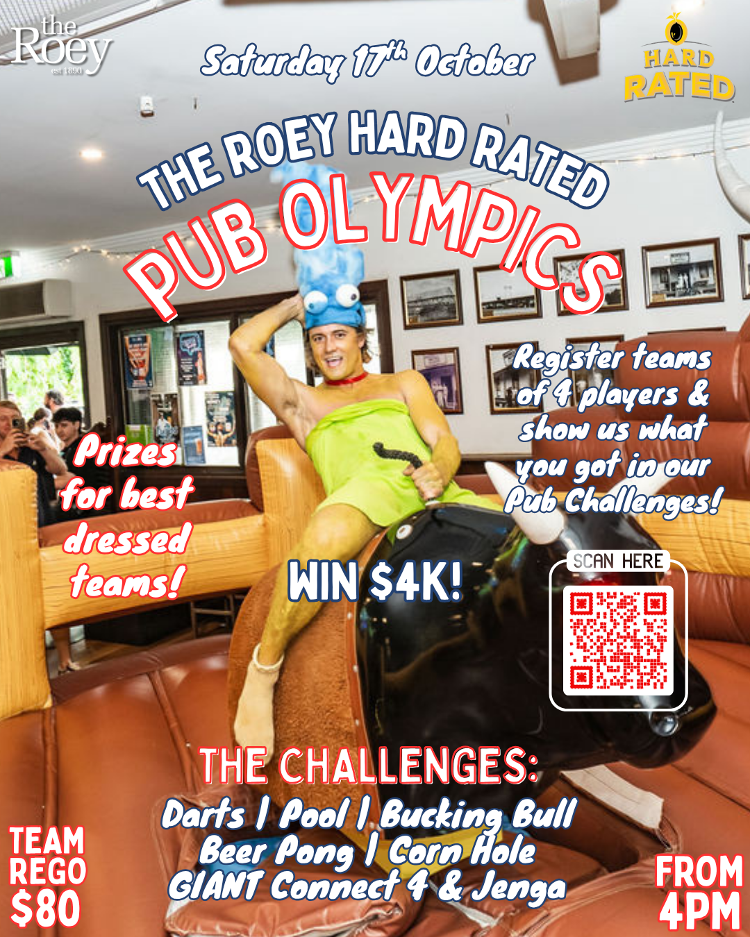 Hard Rated Roey Pub Olympics | Saturday 17th October