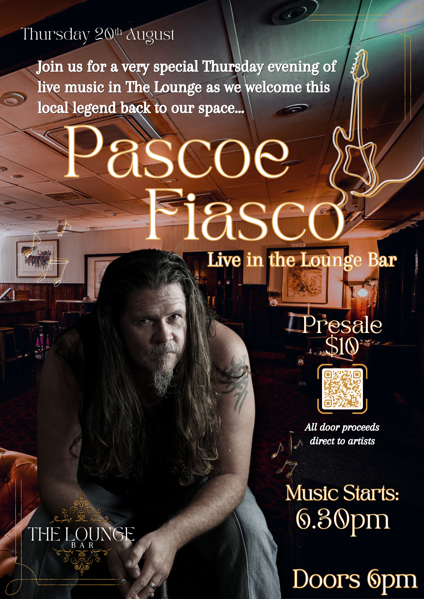 Live in The Lounge: PASCOE FIASCO 🎶 Thurs 20th of August
