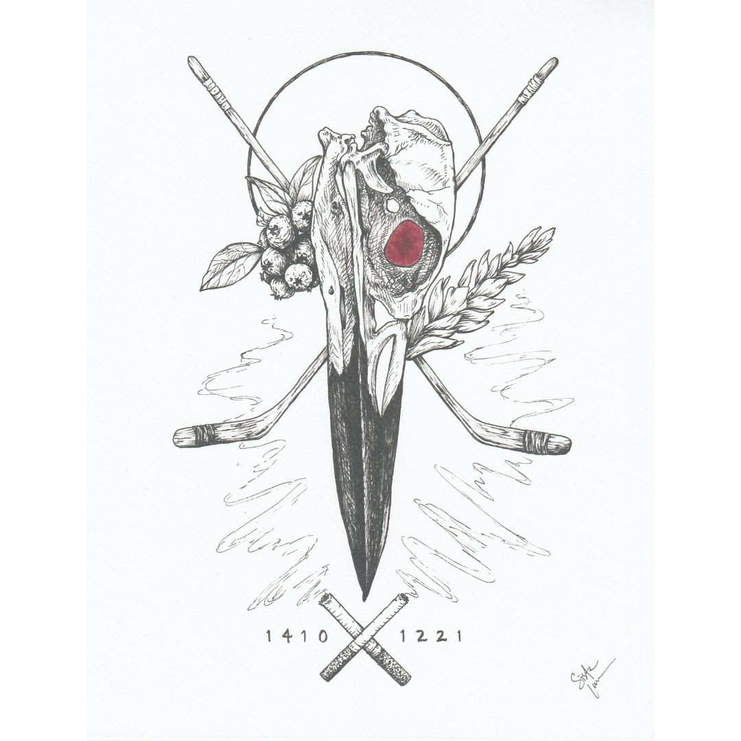 Stupid Canadian Wolf Bird PRINT