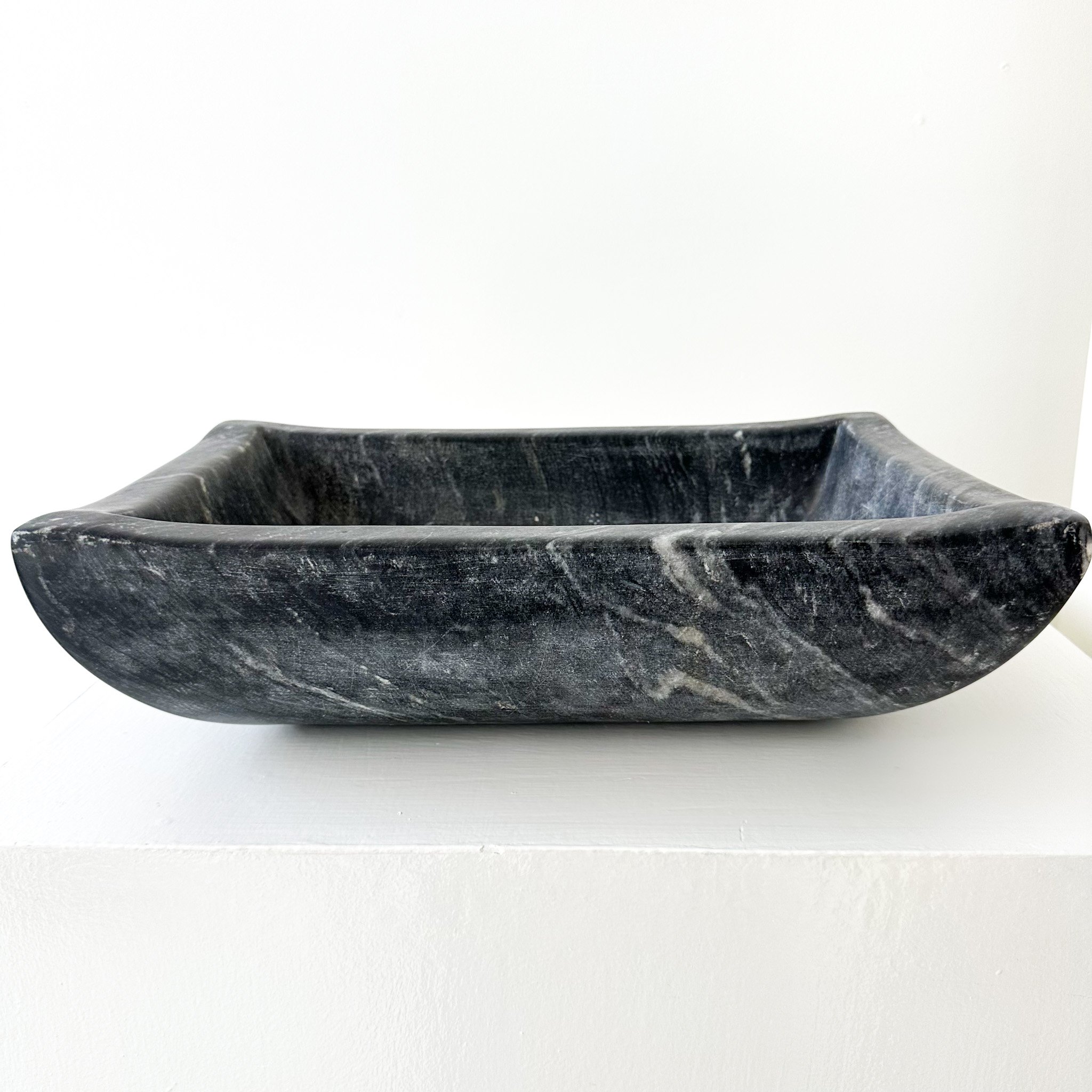 GRAY MARBLE BOWL