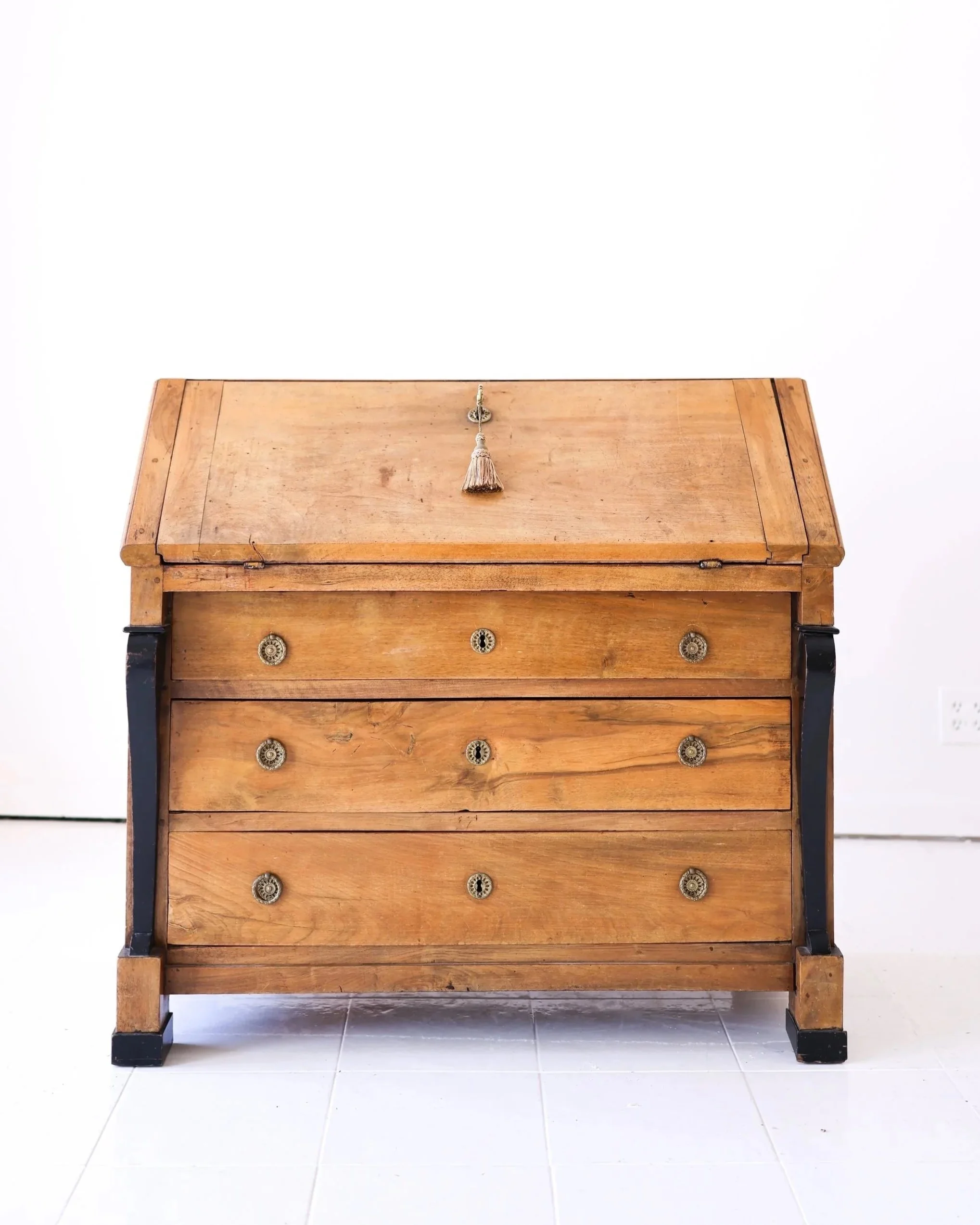 ANTIQUE EMPIRE BIEDERMEIER SLANT FRONT DESK/SECRETARY