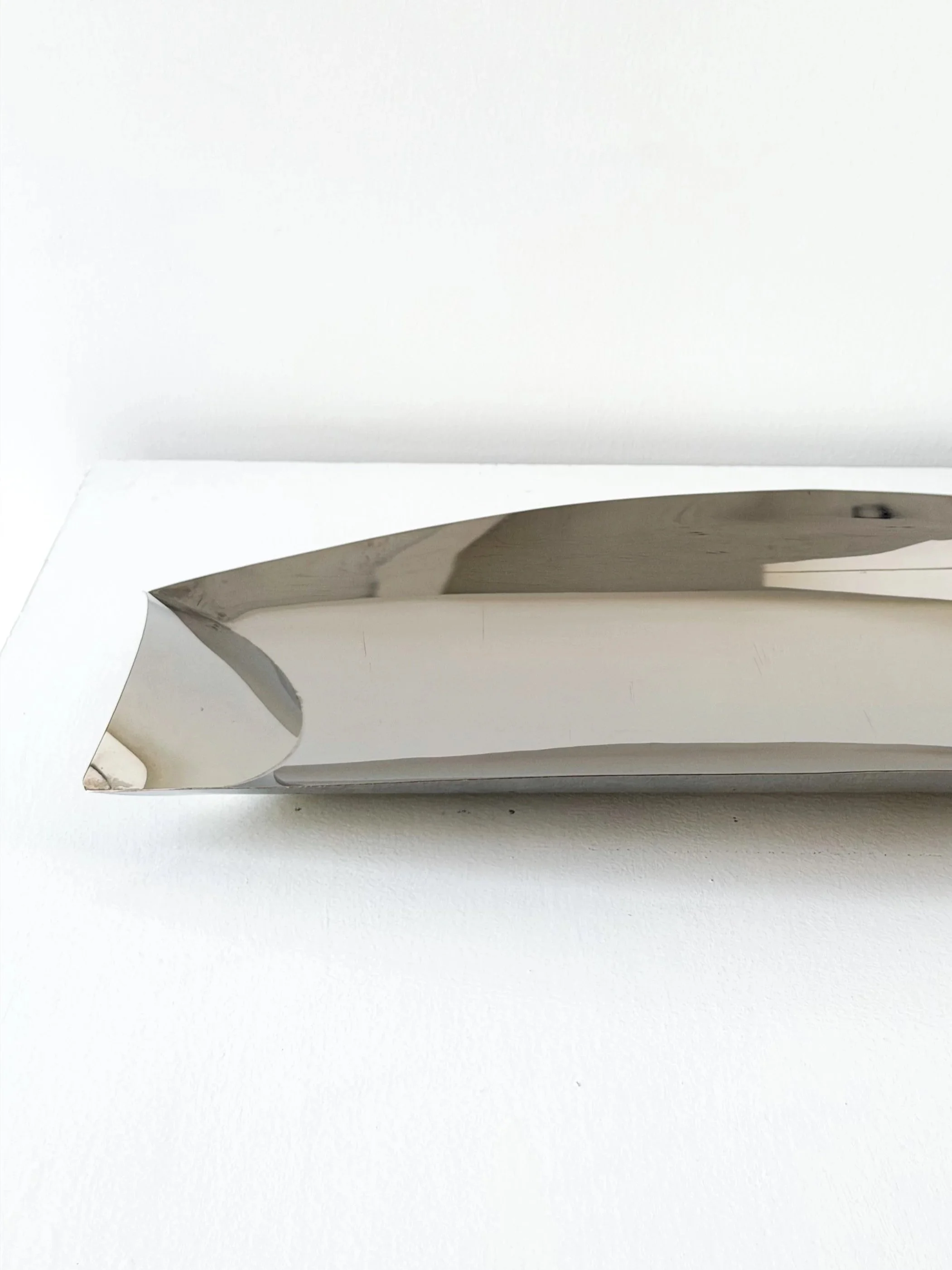 MIDCENTURY SCULPTURAL STEEL TRAY