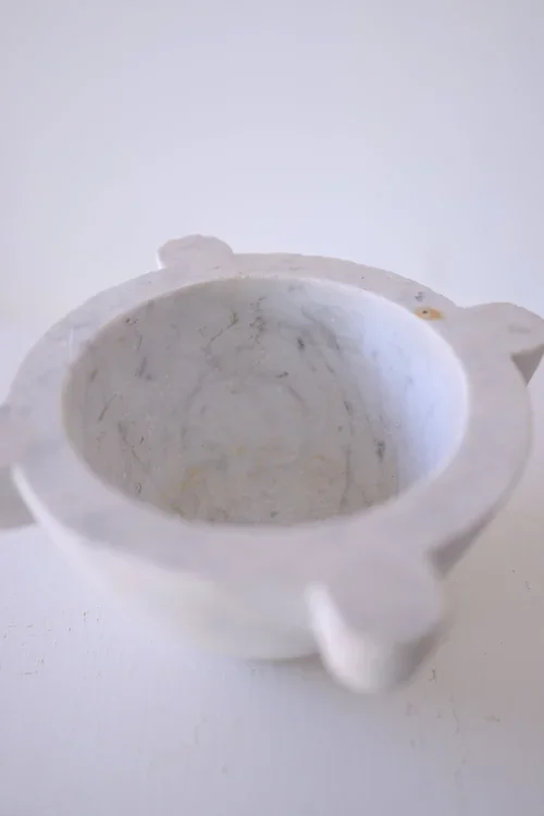 ANTIQUE MARBLE MORTAR; FRANCE