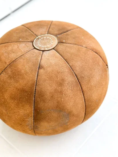 VINTAGE LEATHER MEDICINE BALL