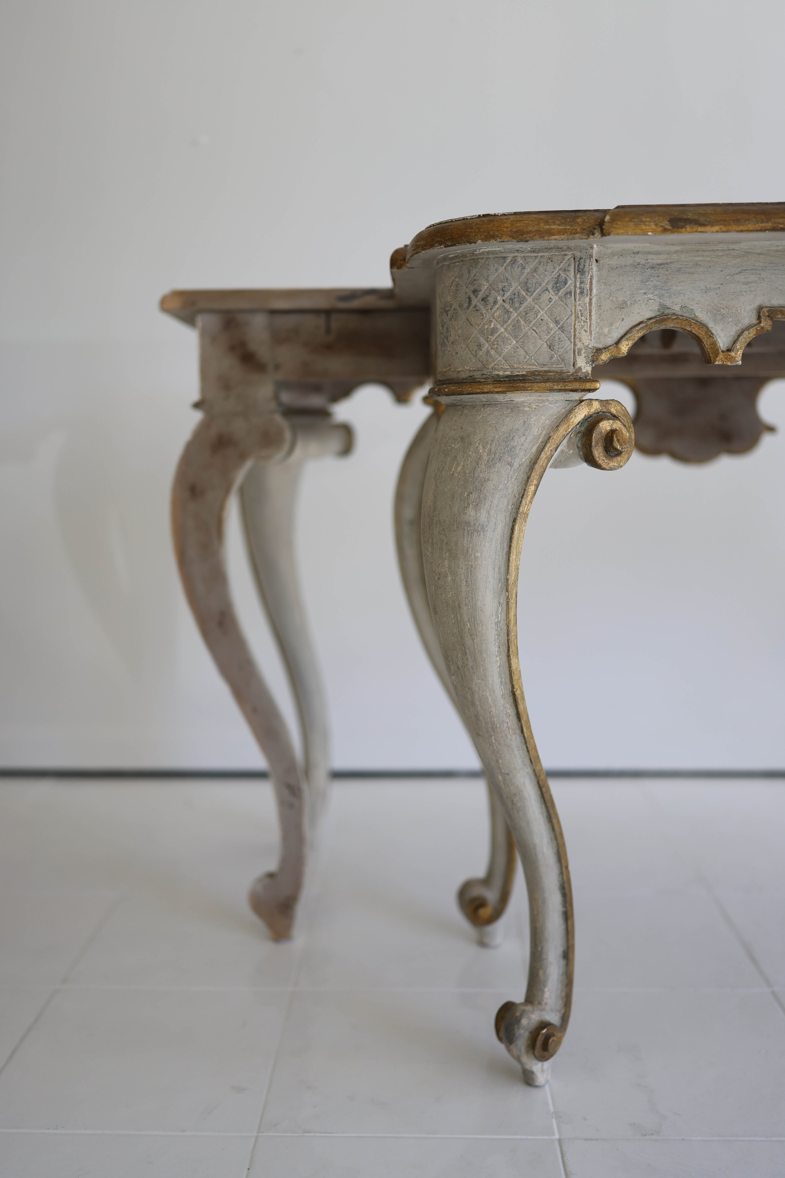 PAINTED ROCOCO CONSOLE; ITALY