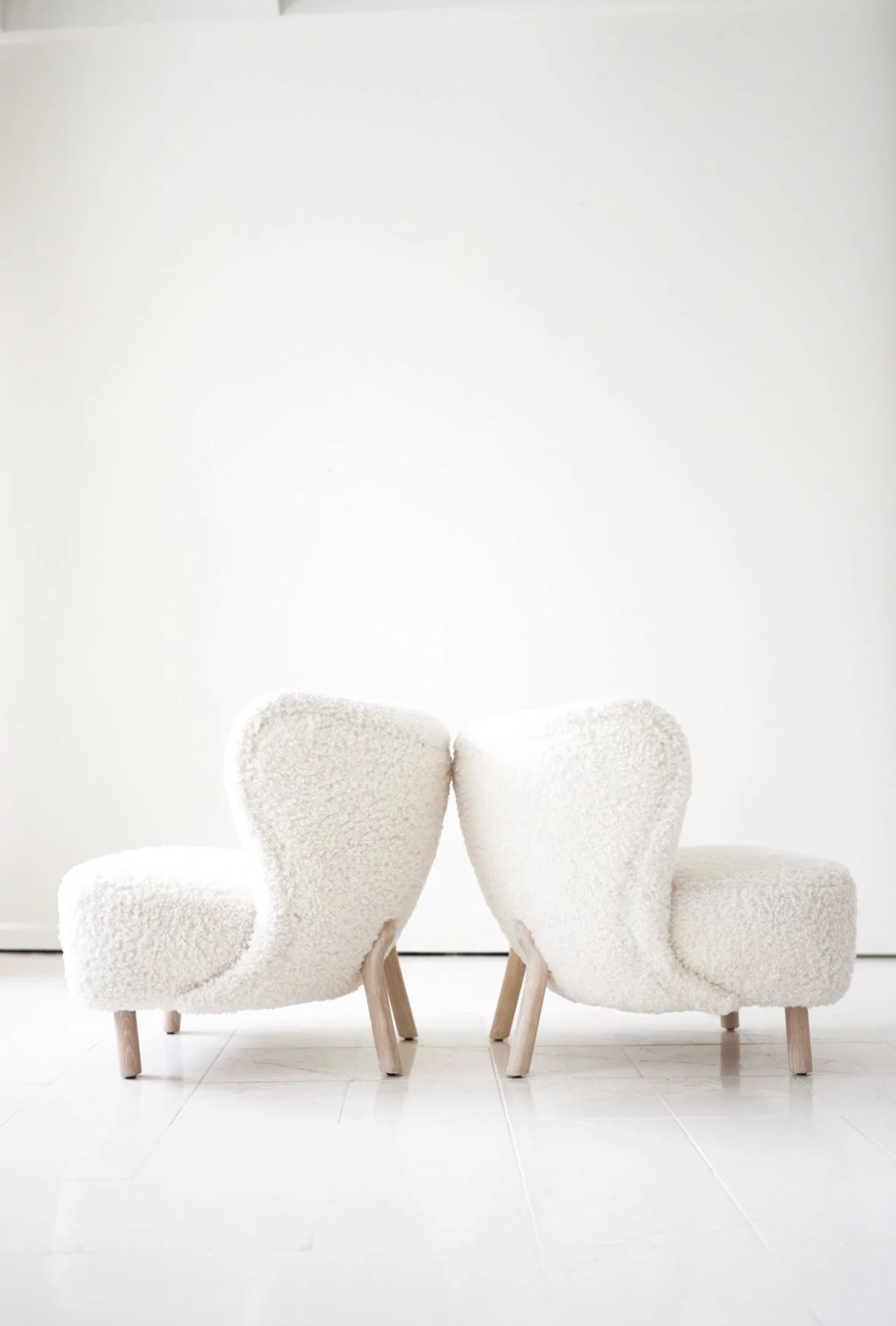 IVORY SHEARLING CHAIRS
