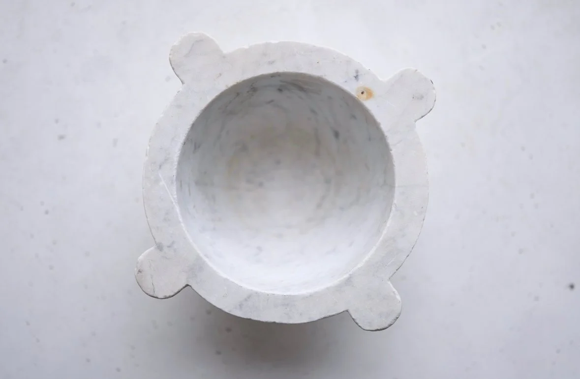 ANTIQUE MARBLE MORTAR; FRANCE