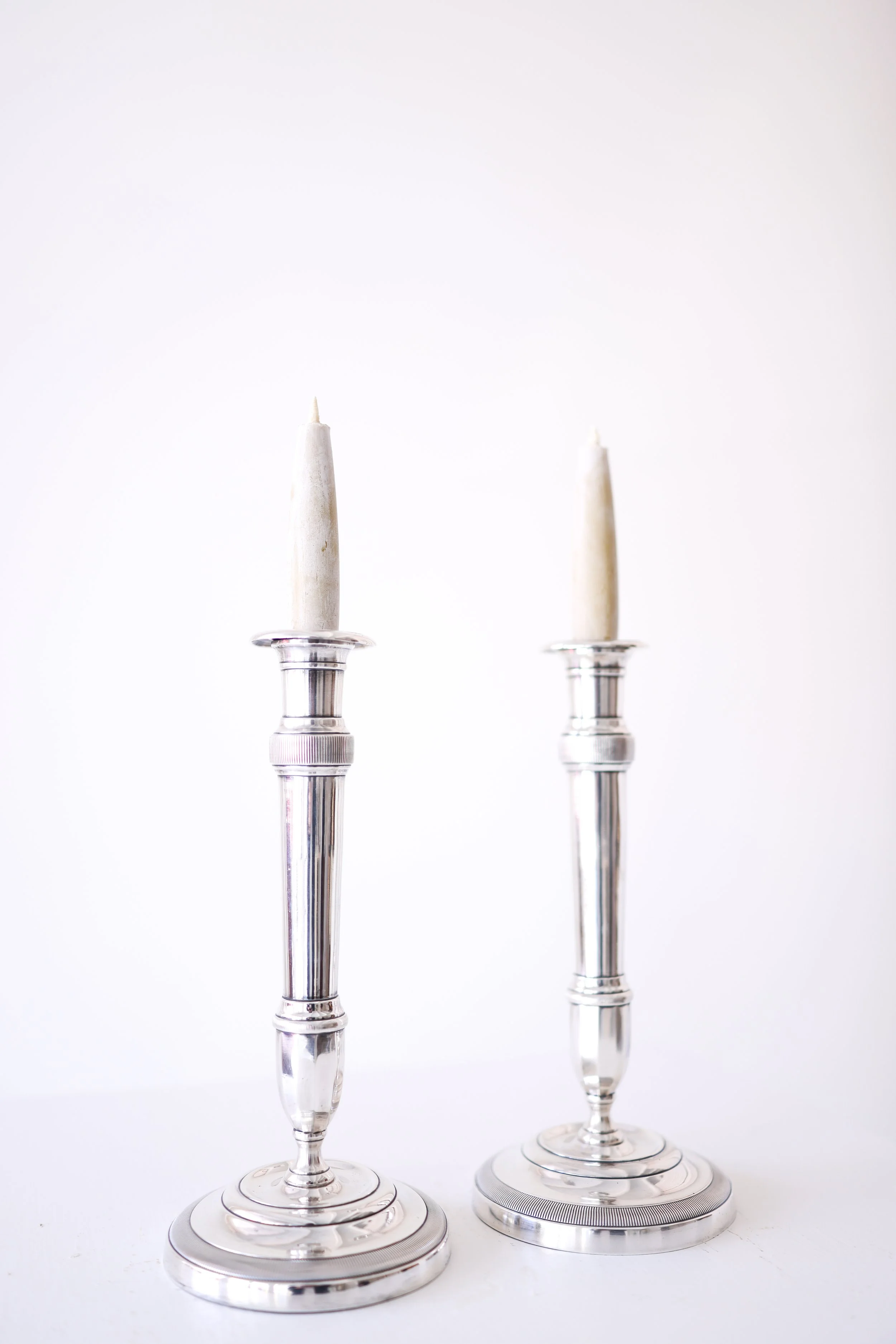 VINTAGE PAIR OF PLATED CANDLESTICKS