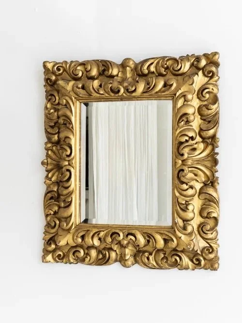 18th C. ITALIAN WATER GILT MIRROR