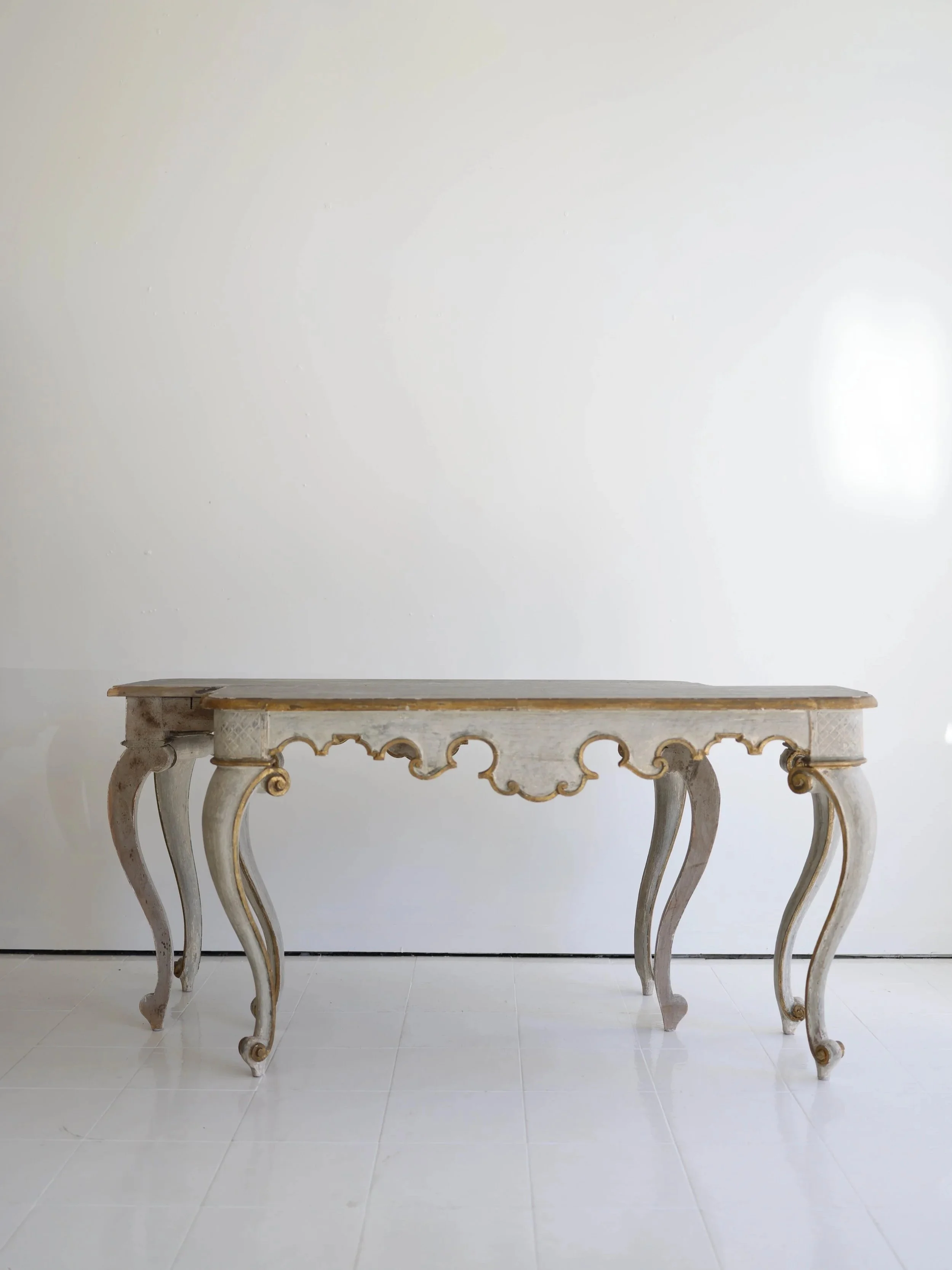 PAINTED ROCOCO CONSOLES; ITALY
