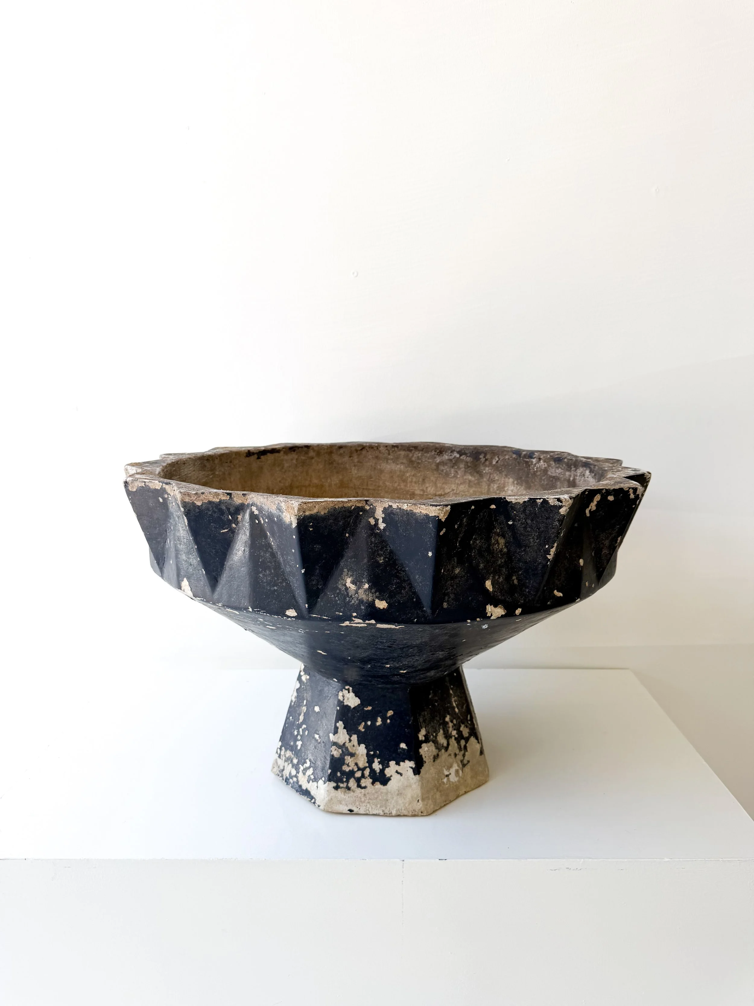 WILLY GUHL MIDCENTURY PAINTED DIAMOND/CHALICE PLANTER