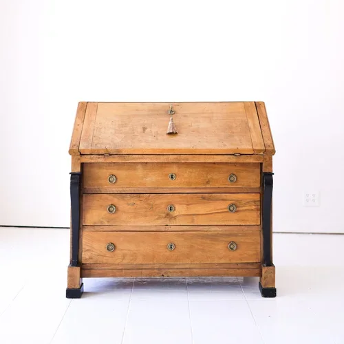 ANTIQUE EMPIRE BIEDERMEIER SLANT FRONT DESK/SECRETARY