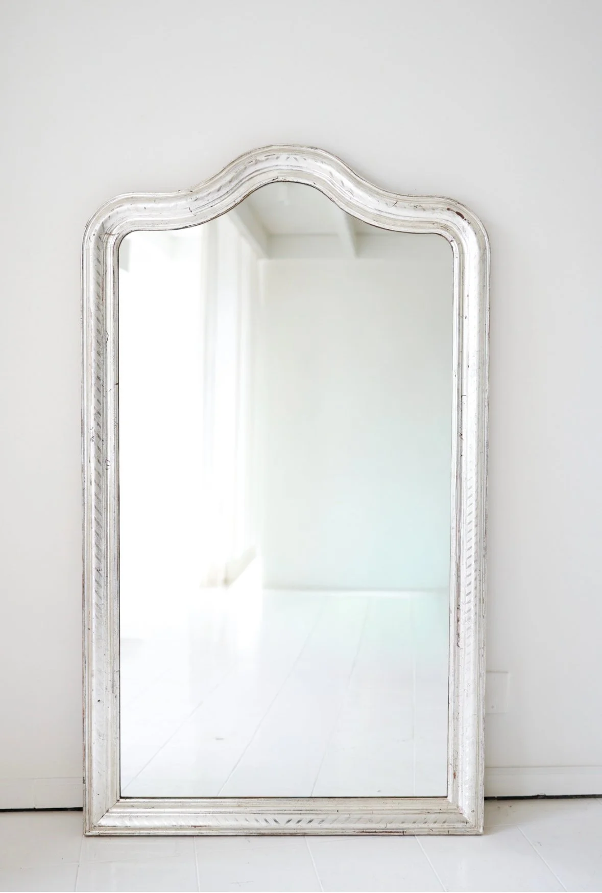 ANTIQUE FRENCH SILVER LOUIS PHILIPPE MIRROR