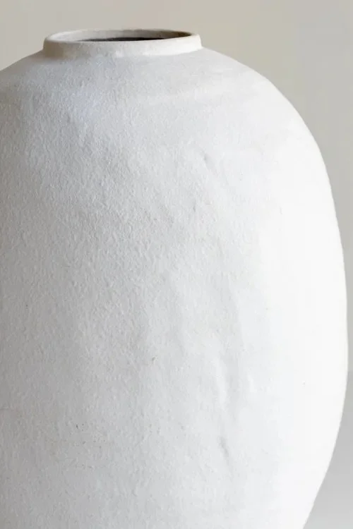 WHITE POTTERY VASE