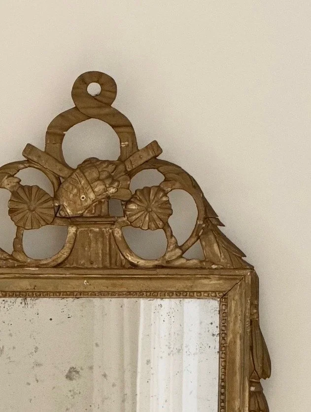 ANTIQUE GILDED WEDDING MIRROR