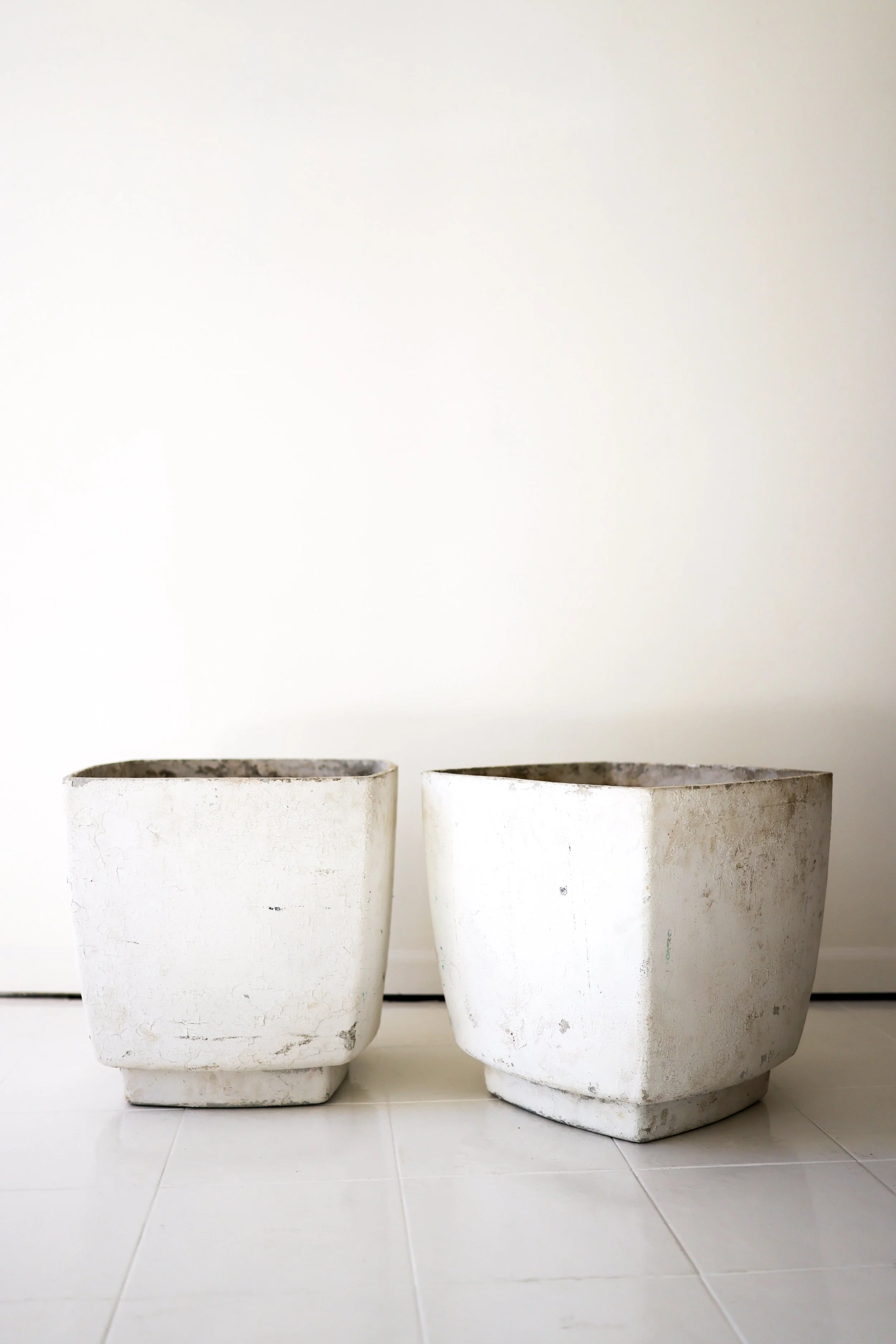MID CENTURY WILLY GUHL SQUARE PLANTERS (PAIR)