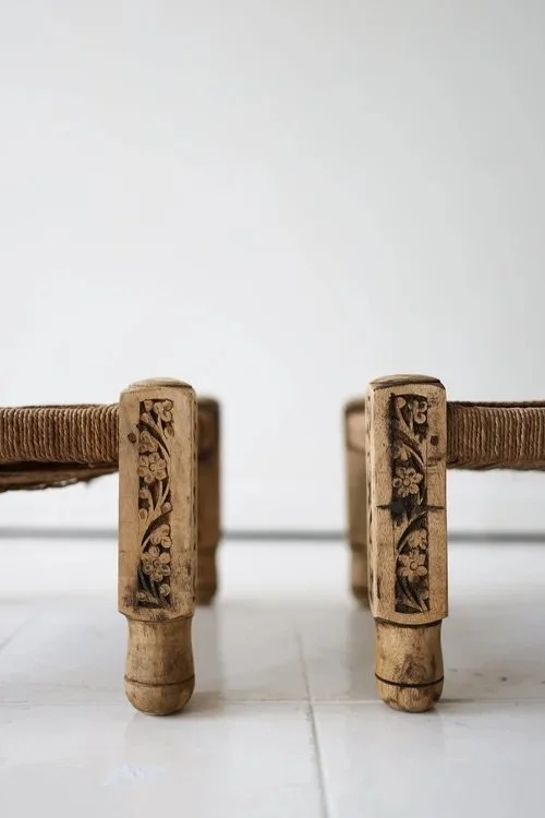 MIDCENTURY FOOTSTOOLS (PAIR)