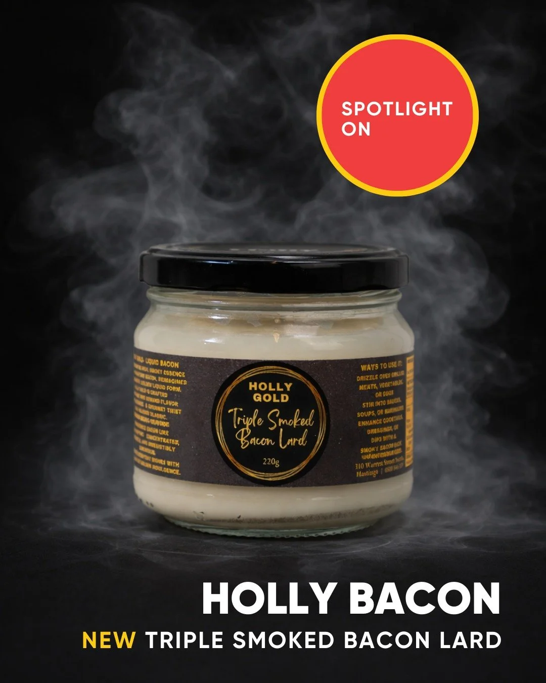 We&rsquo;re excited to share that @hollybaconhb have launched something pretty special: Holly Gold, beautifully rendered (and very delicious) bacon lard. 🥓 

If you love cooking, you&rsquo;ll know how good bacon fat can be. Holly Bacon have taken th