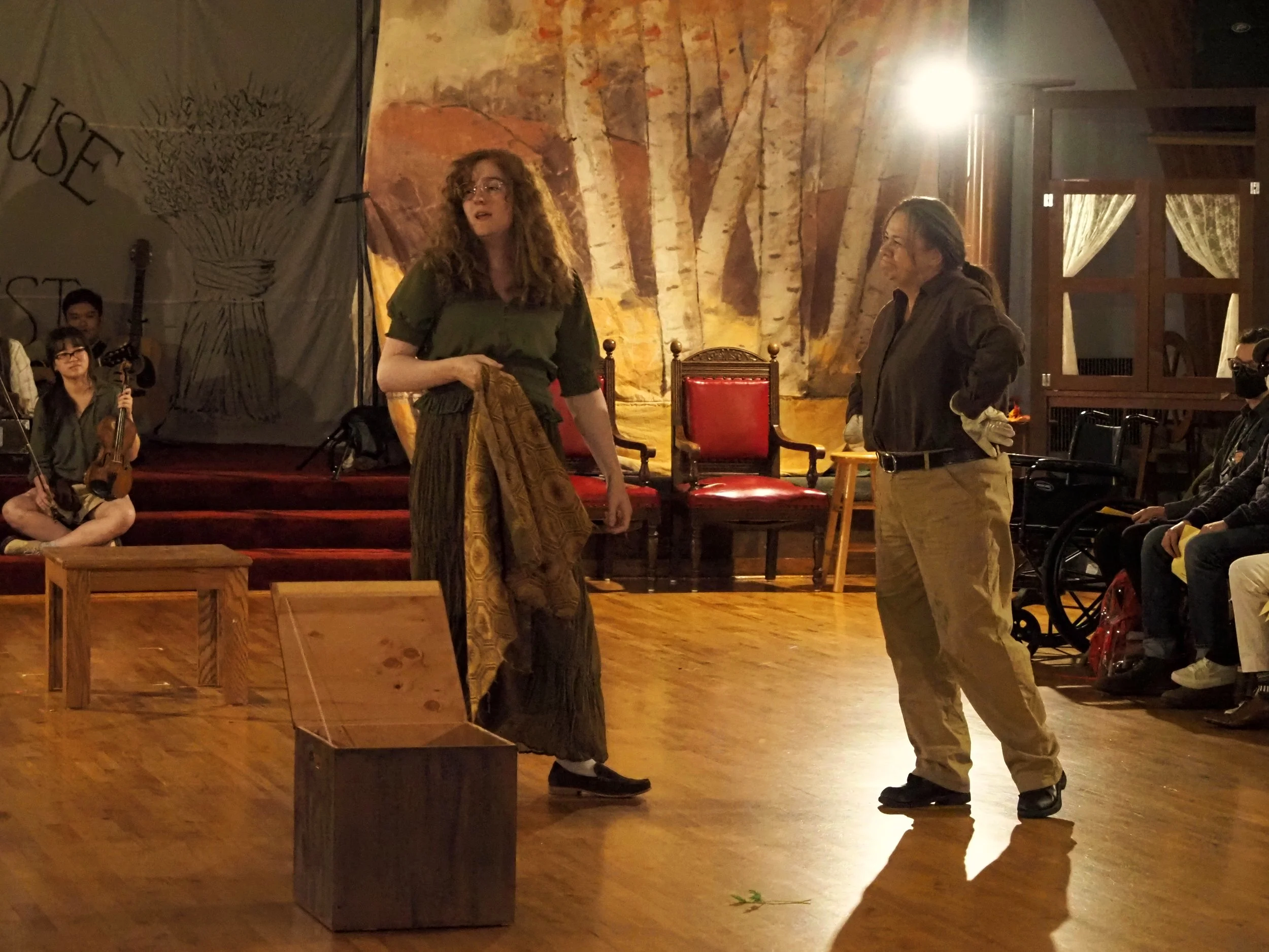 The Weaver and the Blacksmith debate the details of the story