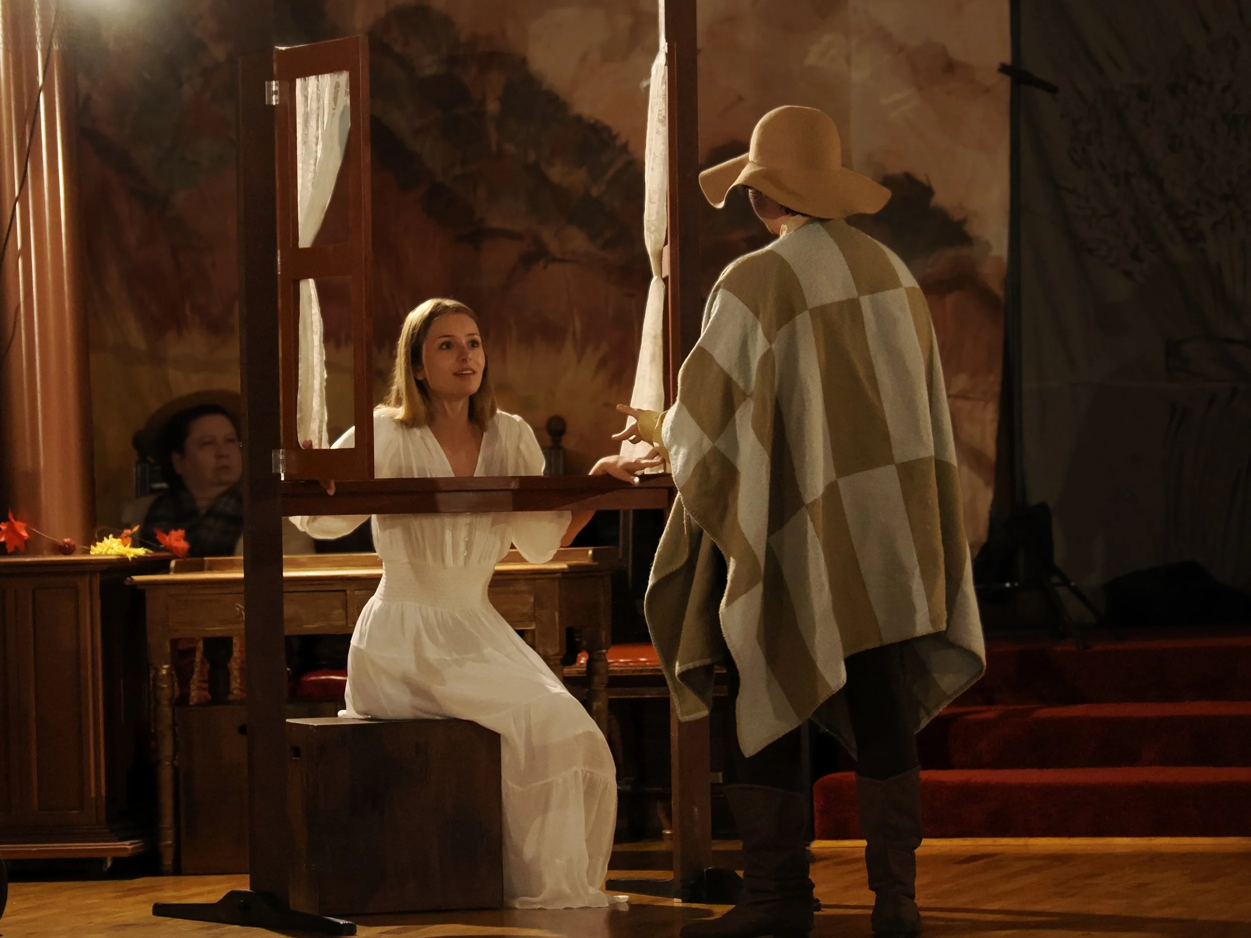 Albrecht, now in disguise as the peasant Loys romances Giselle through her window