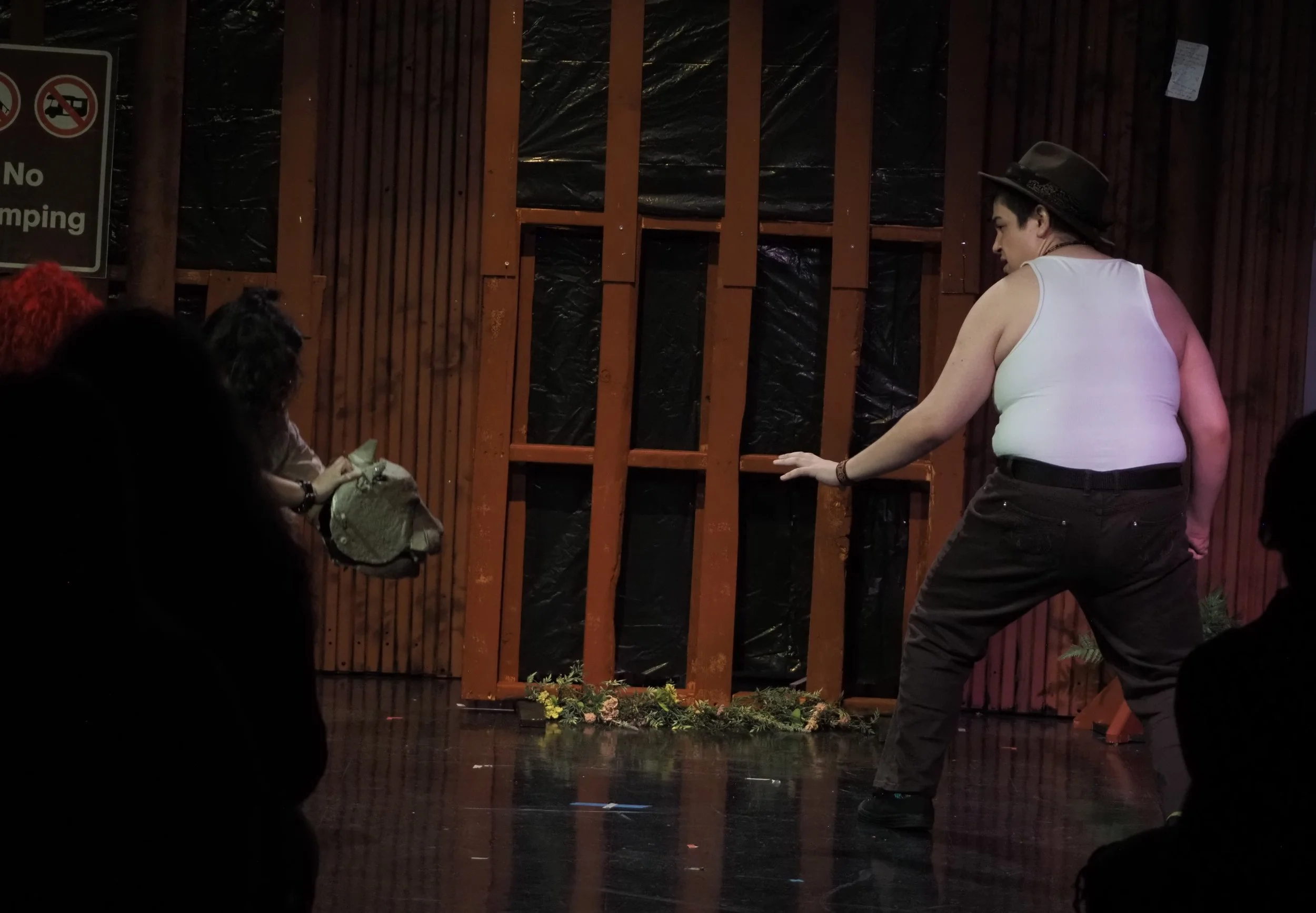 Orlando (Caiden King) fights the Lioness (Talia Sabbag and Heidi Le Huynh)