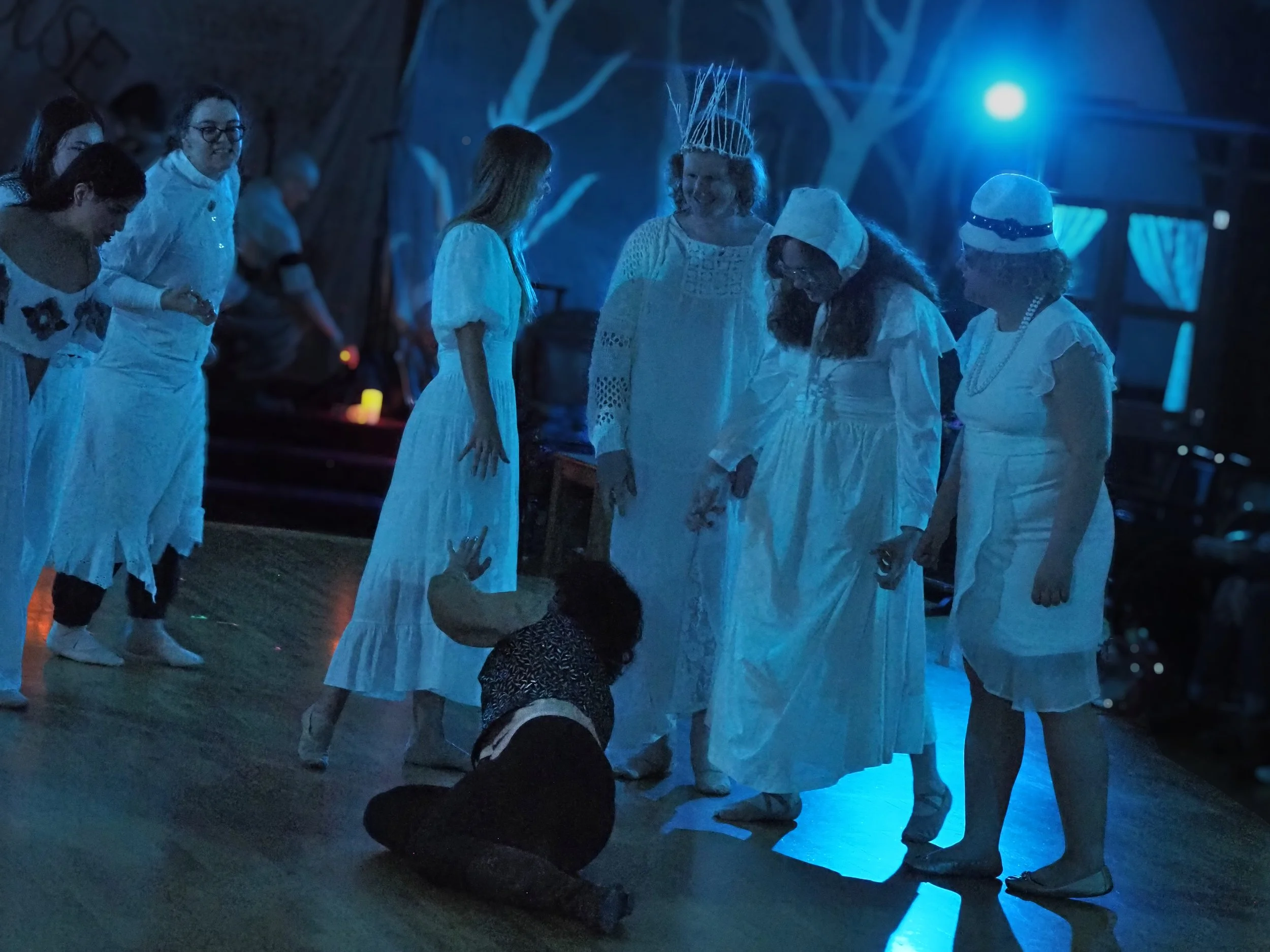 Giselle stops the Wilis from killing Albrecht, instead abandoning him to the peasants