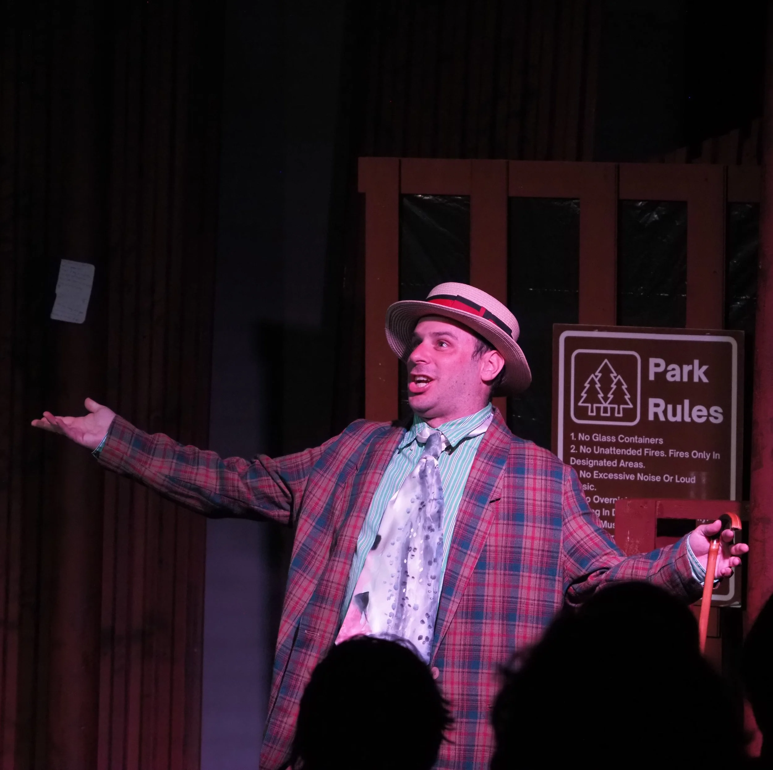 Touchstone (Kenny Silberburg) attempts to seduce local tough, Audrey.