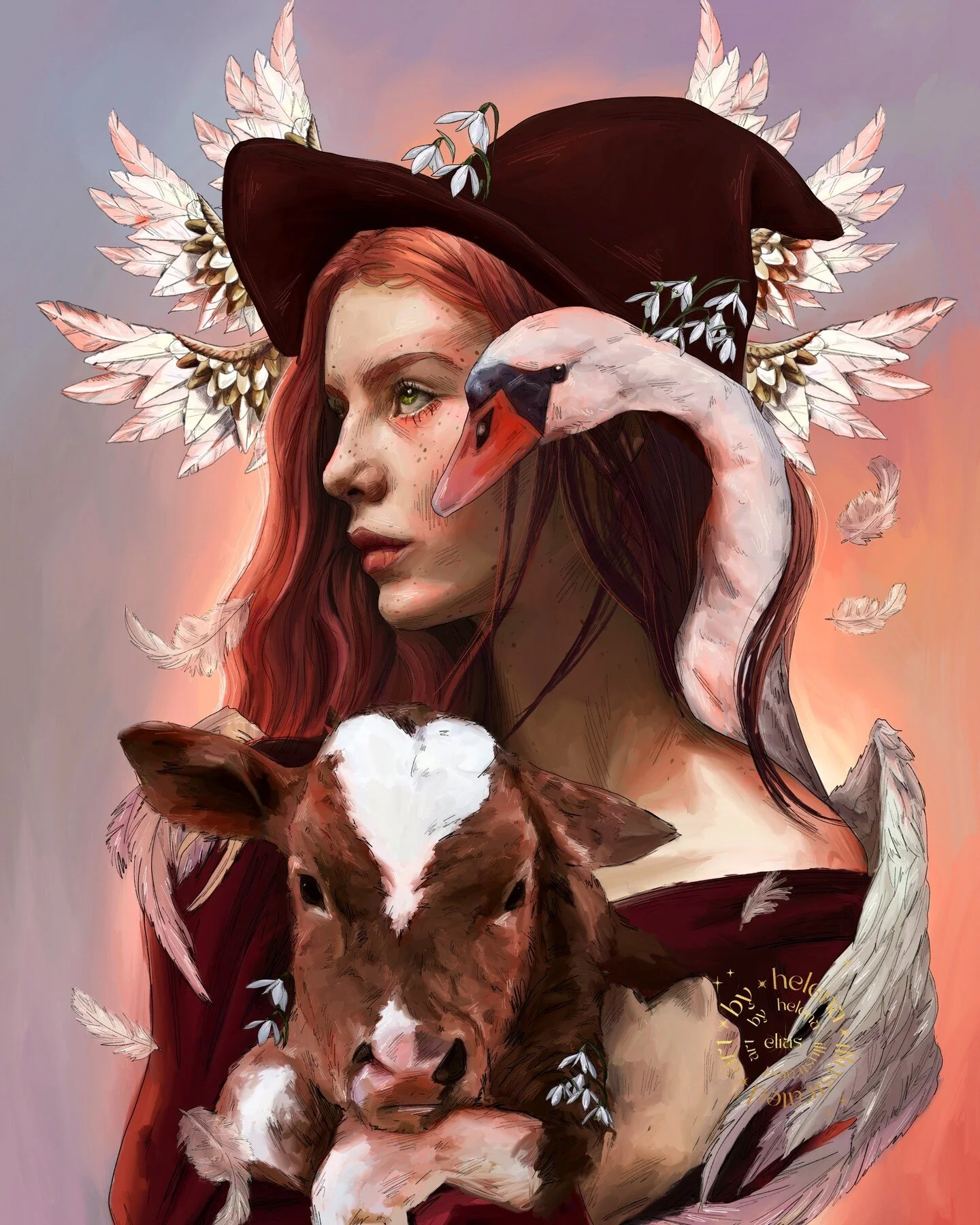 I have it on my list to revise my Imbolc Witch a little to incorporate a Brigid's cross - she was part of the inspiration when creating this artwork and I made a decision not to put one in as I thought it didn't fit 🤔. After going to a museum in Ire
