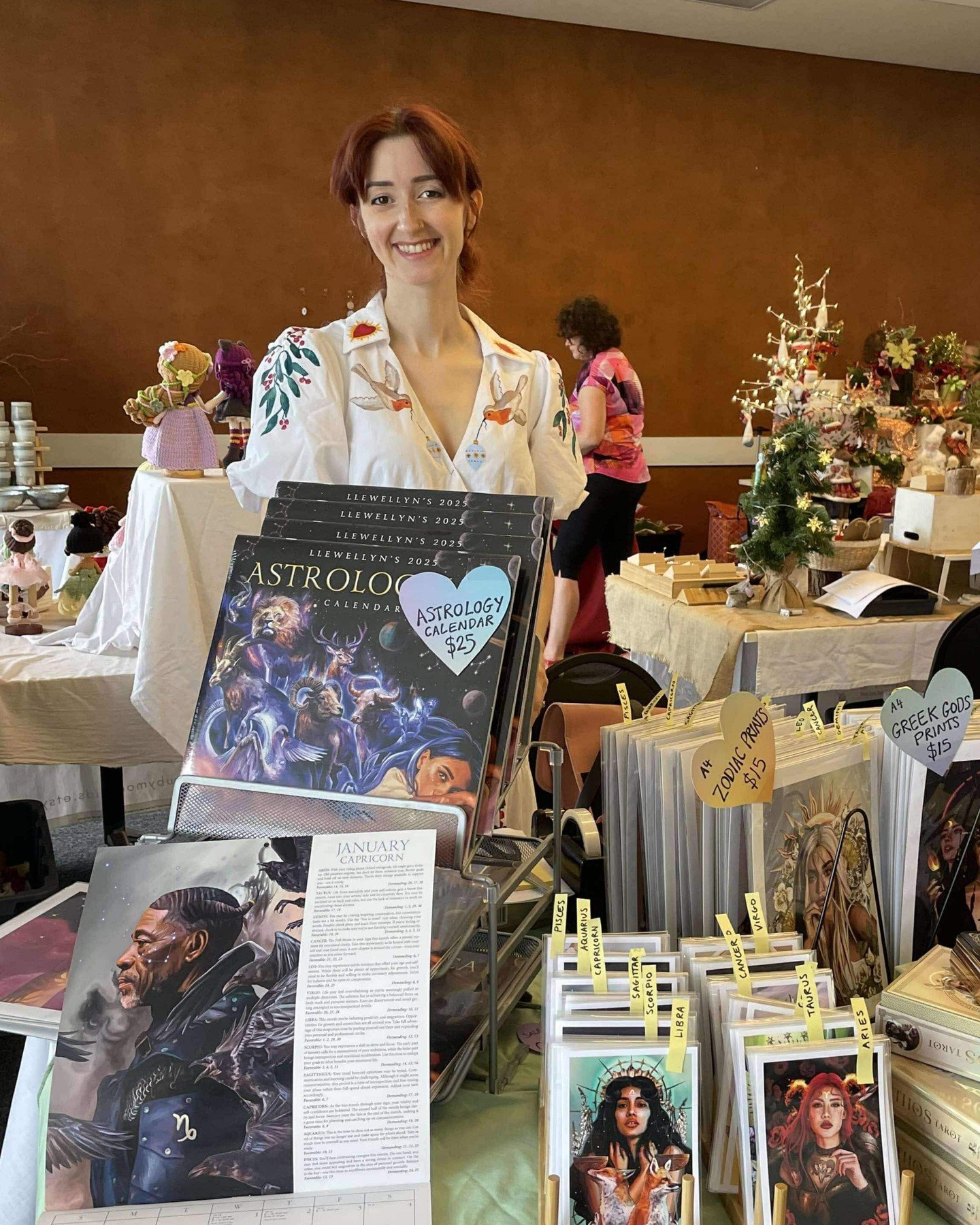 @llewellynbooks Astrology calendars now on sale in time for xmas and the new year in my online store! $25 (Aus dollars) and you'll get a bonus little signed mini print of a zodiac of your choice 😊❤️. I've only got about 15 left, and won't be restock