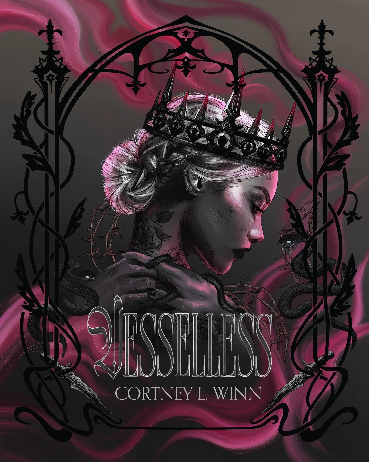 One of my faves from last year that's just come out with @moonlightbookbox for @cortneylwinn ❤️ so fun working with the limited colours - I was riffing off this original artwork commissioned by Cort (swipe right) for inspo. This was one of the last b