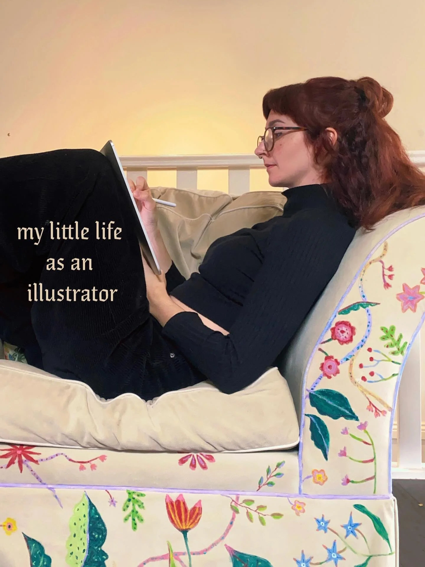 Days are looking a bit different now Lew&rsquo;s in daycare - catching up on a lot of commissions, afternoons in the sun, constant cleaning and packet noodle lunches 🌸