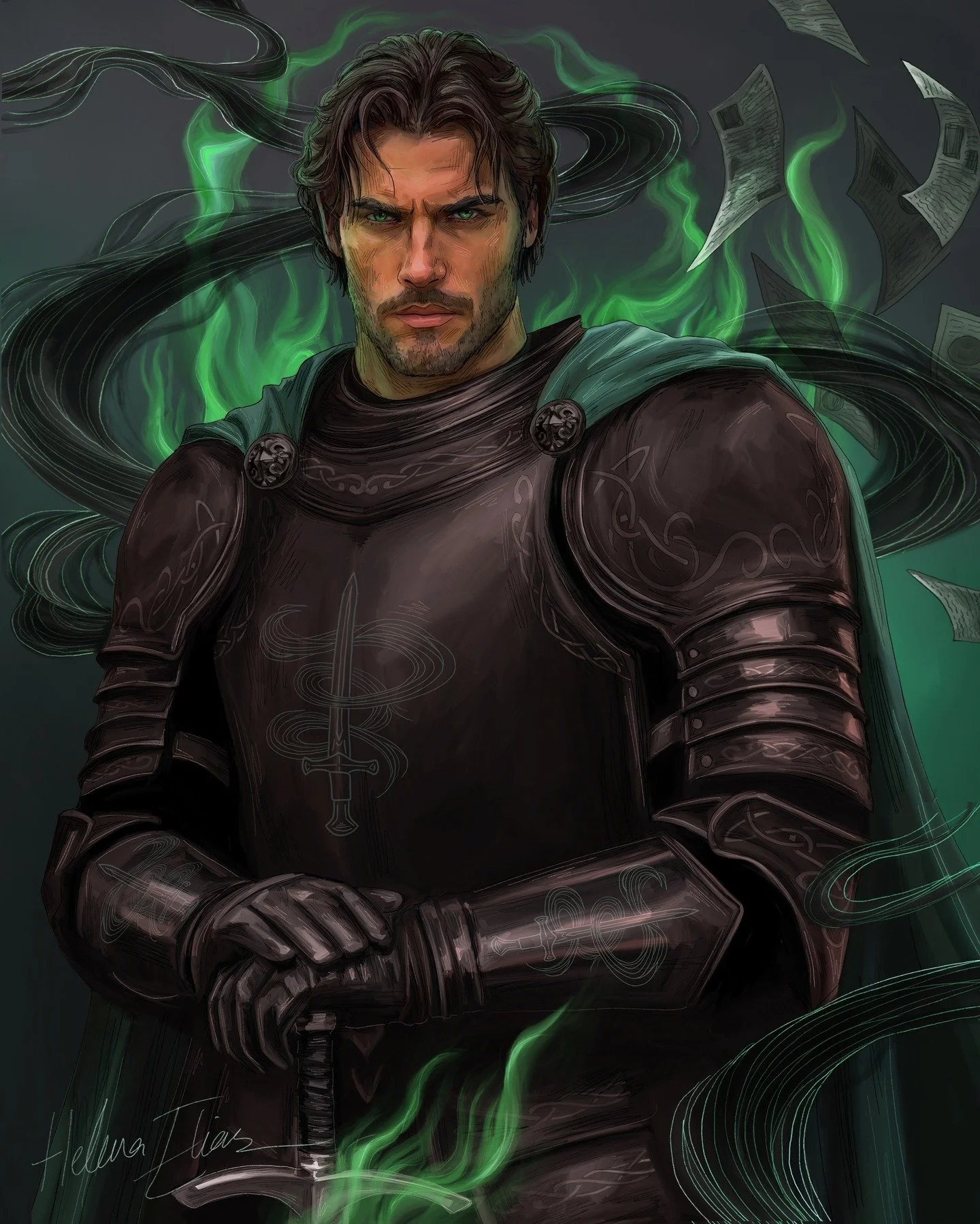 I don't pick up many character art pieces these days but when @ilona_andrews asks you if you're up for a lot of fantasy armour for their new novel This Kingdom Will Not Kill Me, who am I to say no?! Who's your favourite artwork? Mine's Sol I think? I