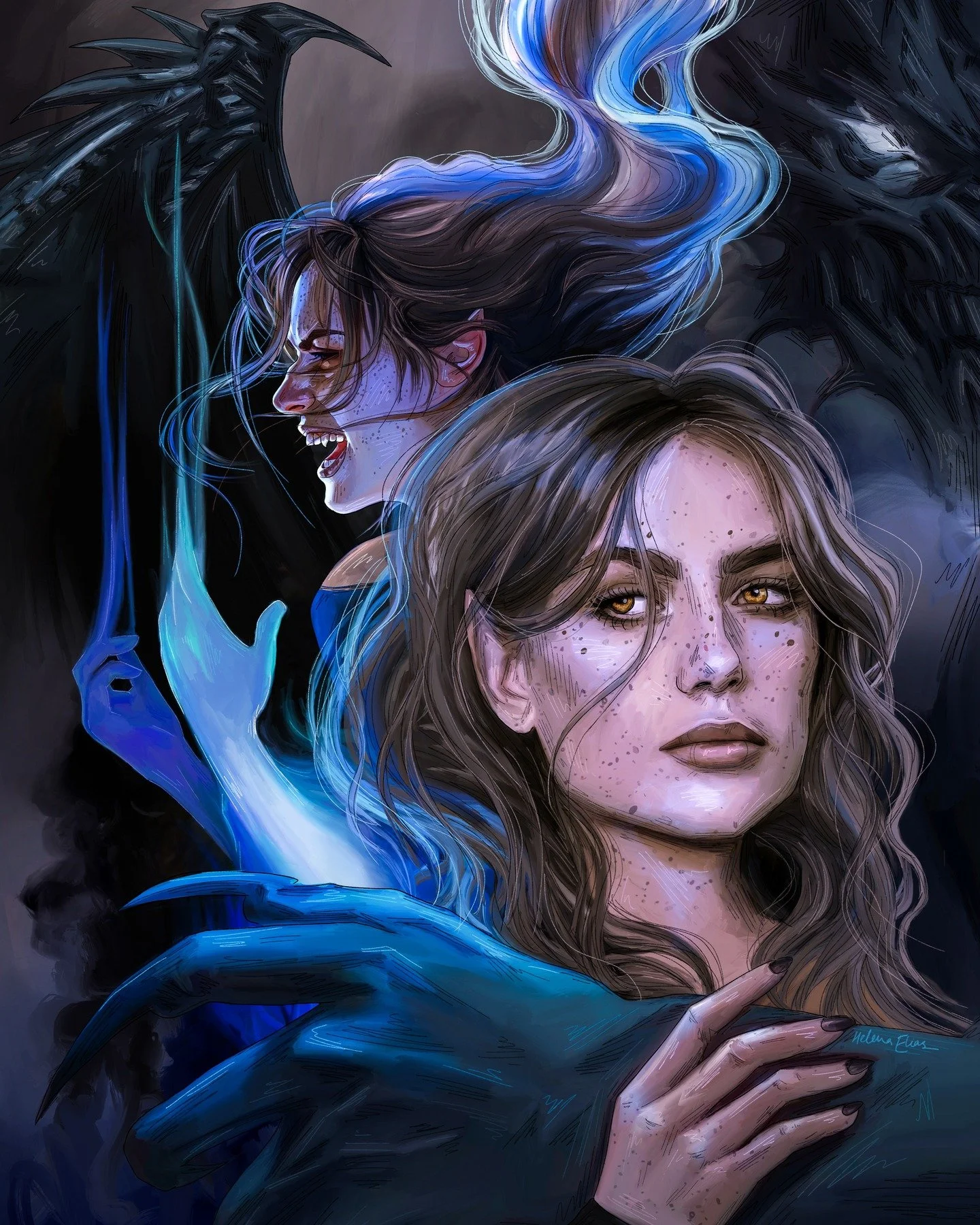 So many character art images over the years that I couldn't even fit them in to one post 💘 @piper_cj I think we're at 25 artworks (including cover art) and counting?! These ones are from her Villians and The Night and it's Moon series 🤍