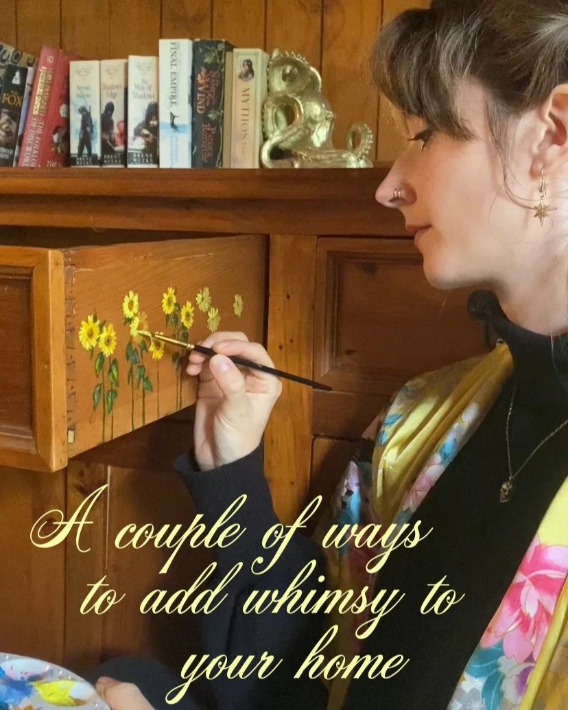 Just a quick few - lots of ways to bring whimsy to your home even if you're renting! You'd probably not get away with a full on wall mural, but if you own your furniture there's plenty of whimsy you could bring there, or I'm sure your landlord would 